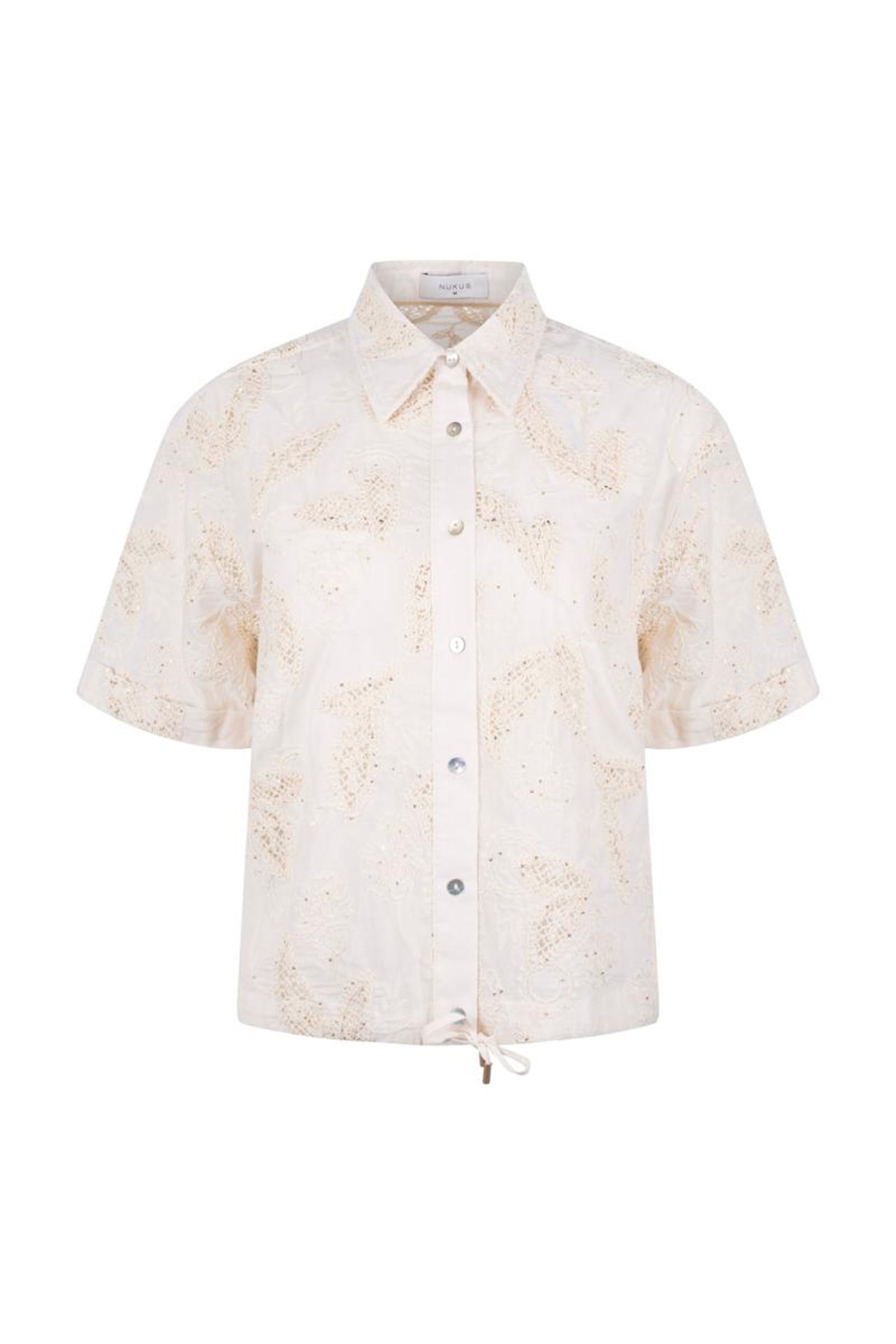 Dames blouse lange mouw bruin