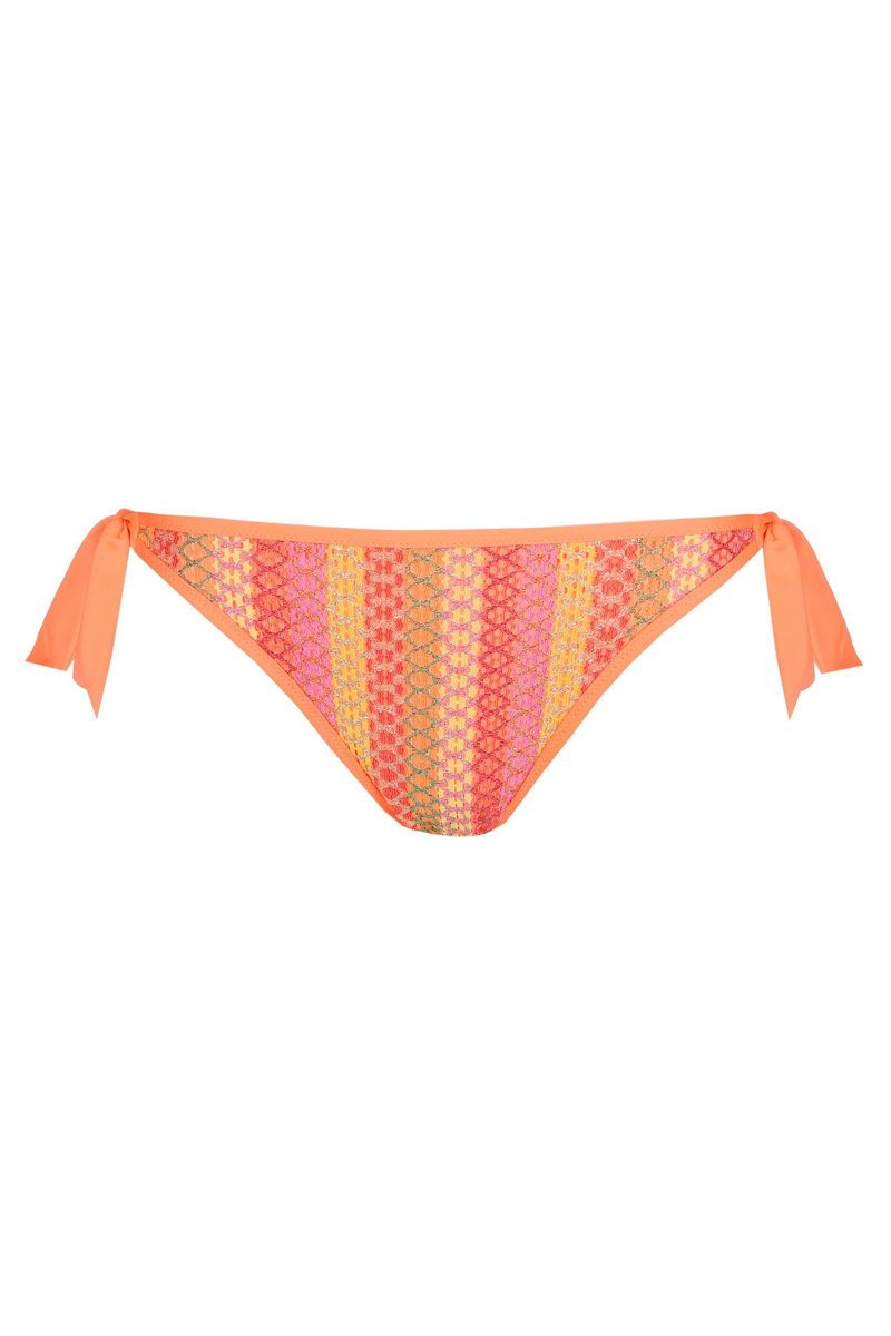 Bad/beach dames bikini slip oranje