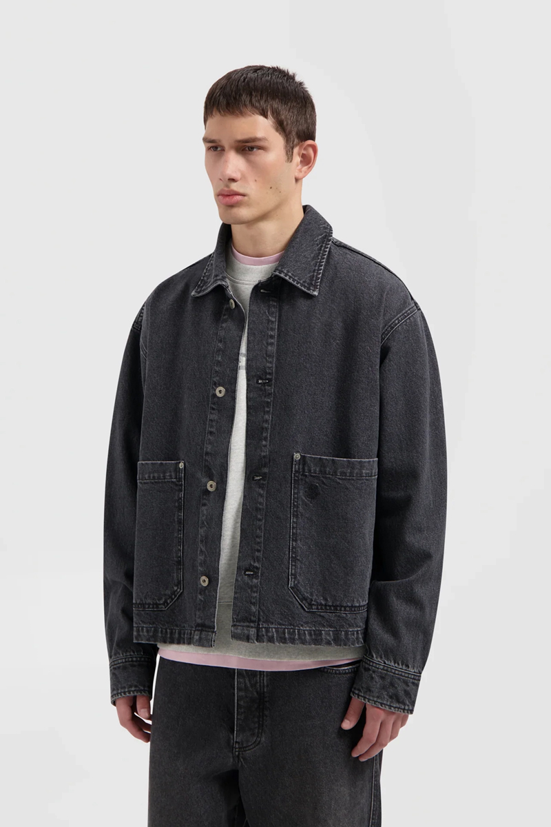 Heren overshirt zwart