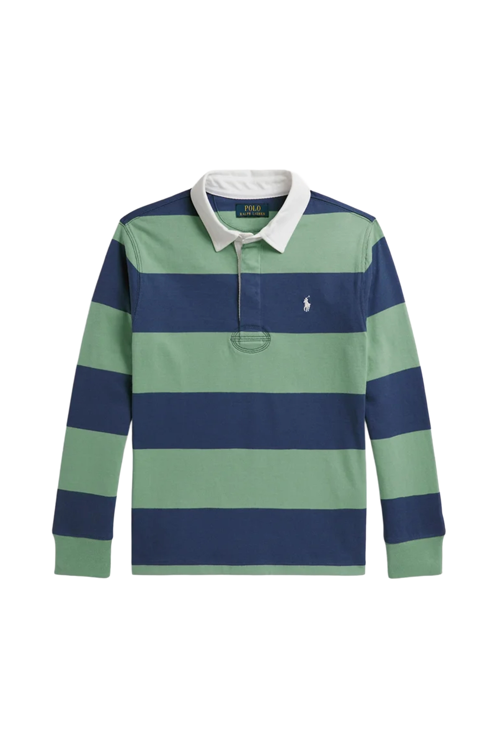 Jongens polo lange mouw groen