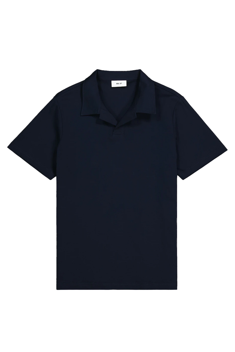 Heren polo korte mouw blauw