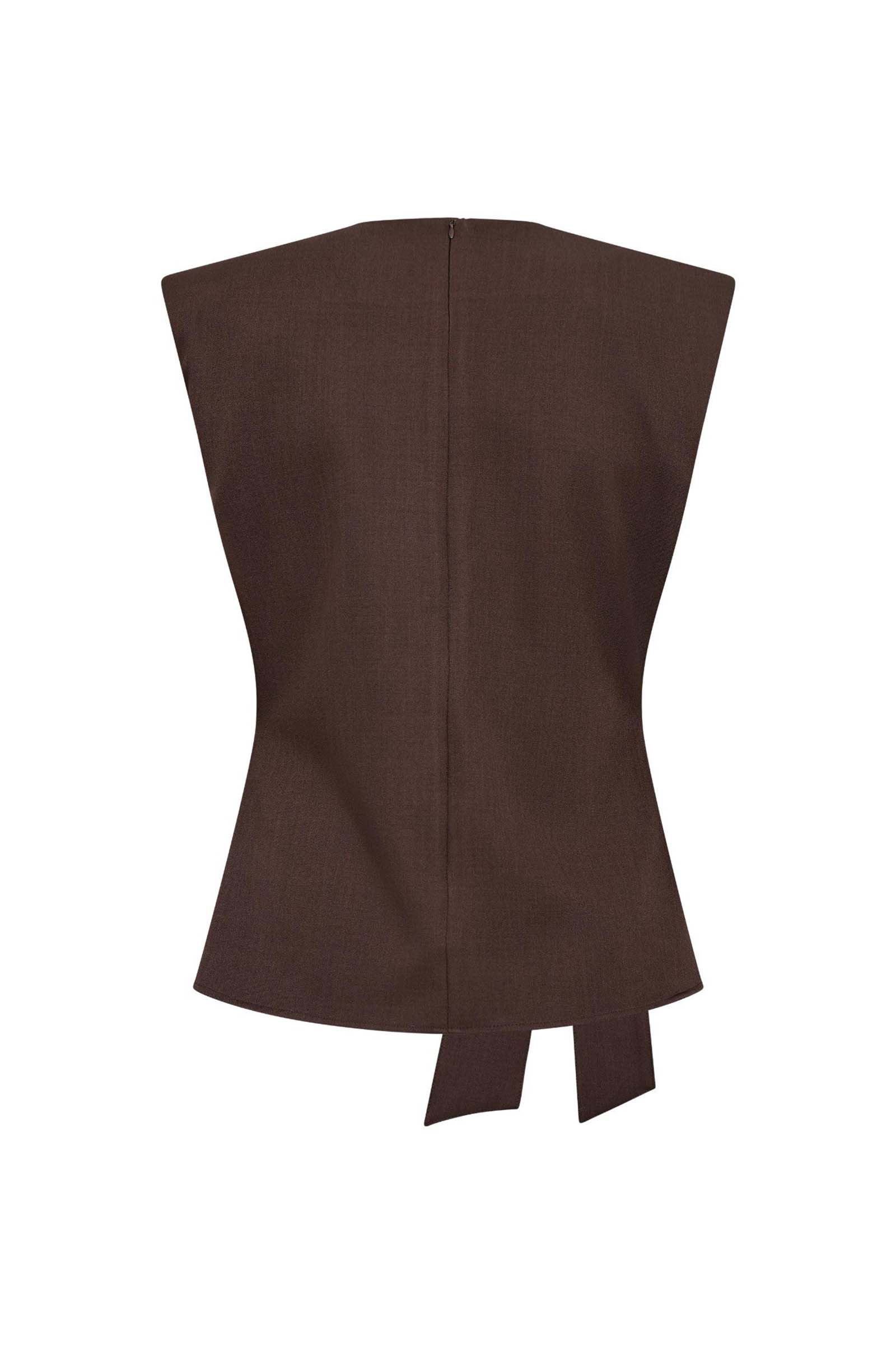 Dames top bruin