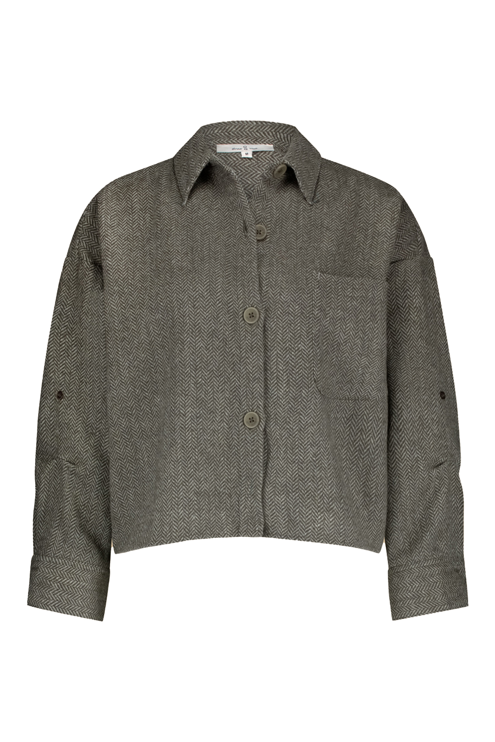 Dames blouse lange mouw bruin
