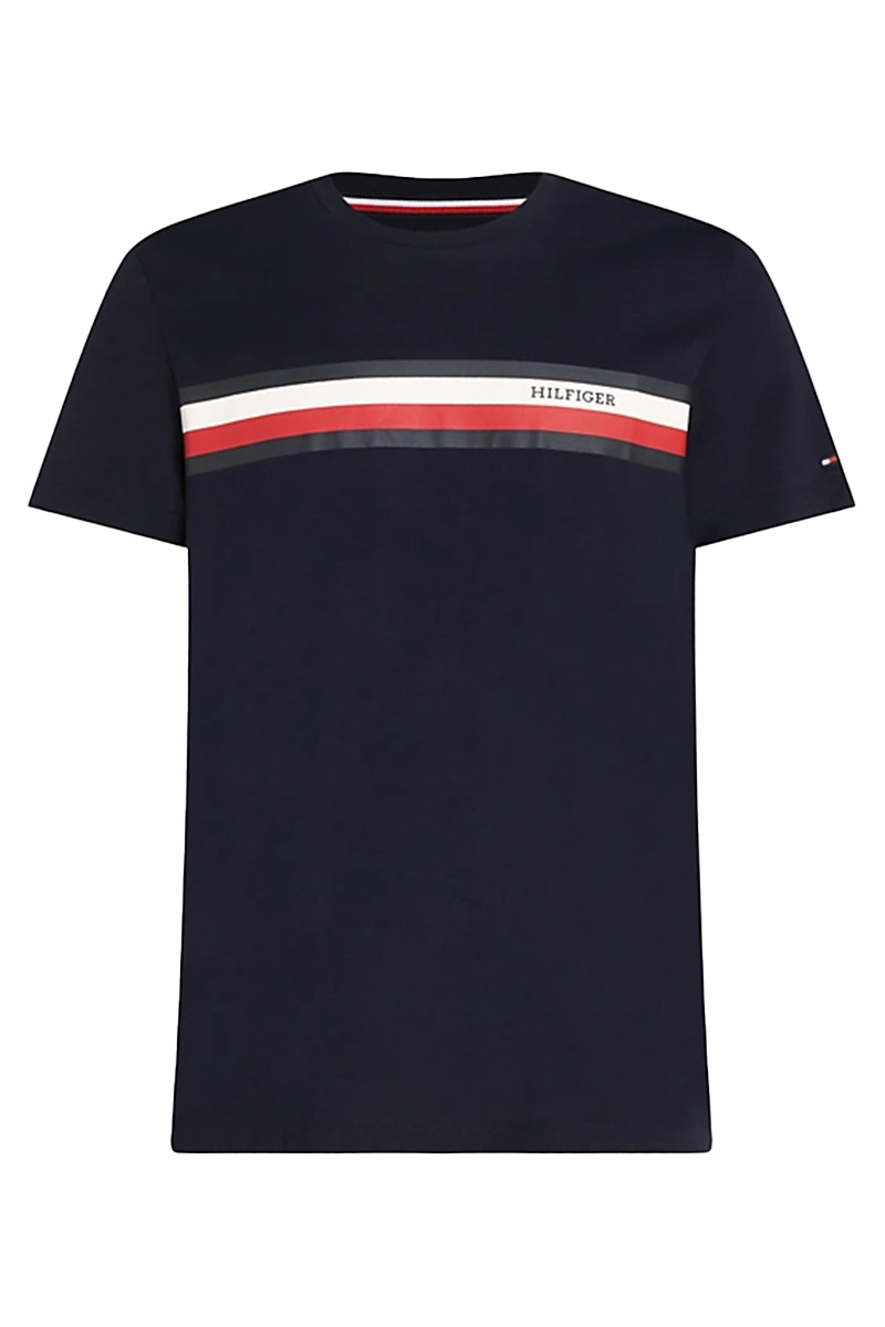 Tommy Hilfiger RWB MONOTYPE CHEST STRIPE TEE Blauw-2 1