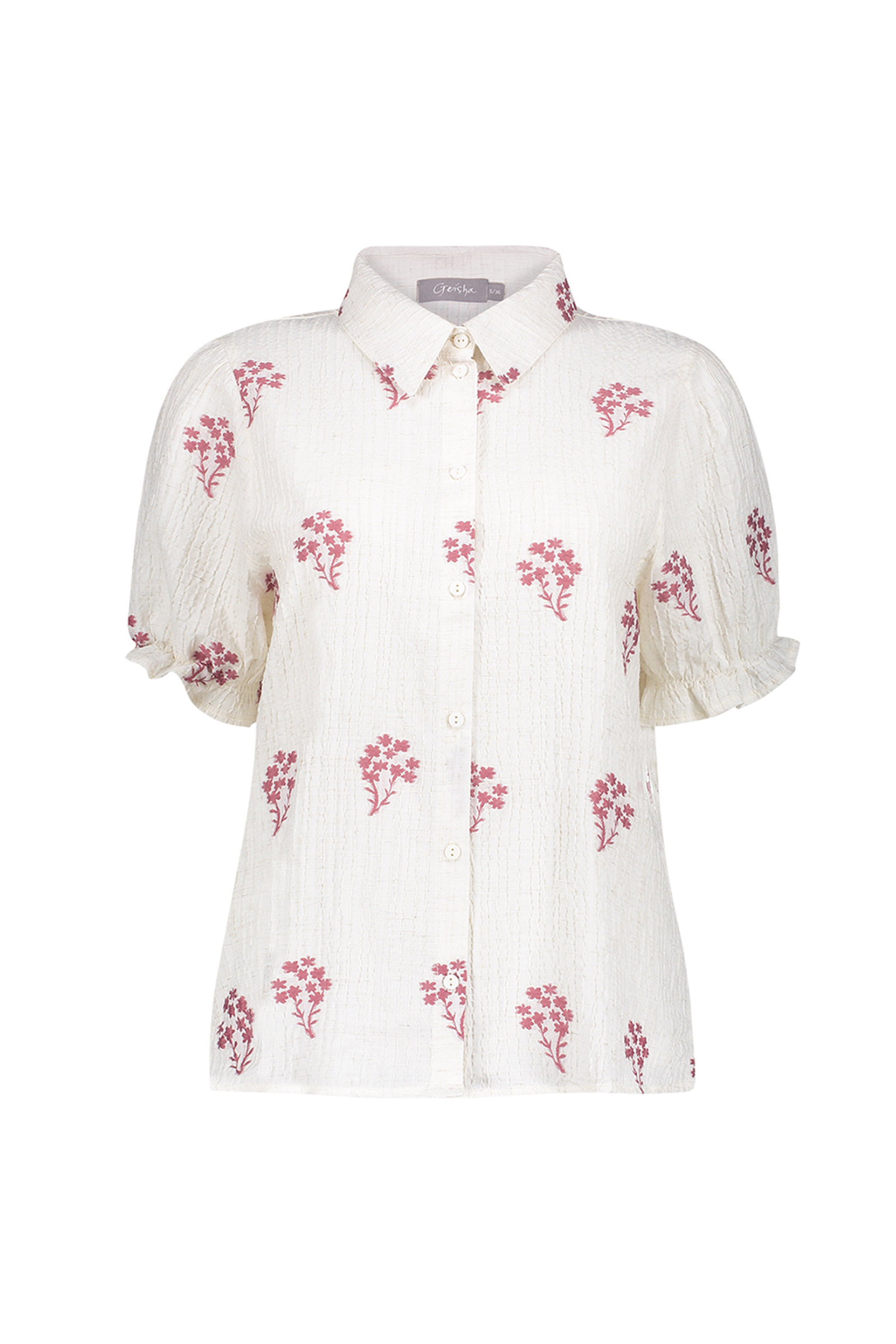 Dames blouse korte mouw ecru