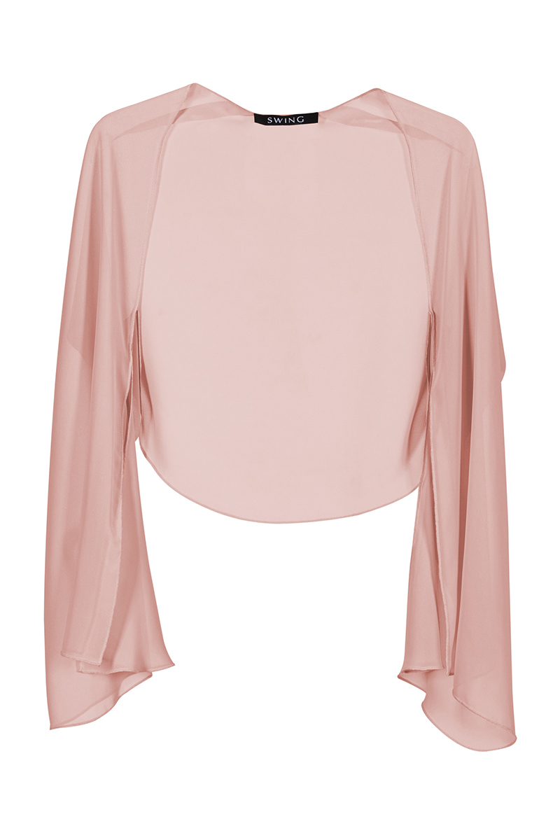 Swing Stola aus nachhaltigem Chiffon Rose-1 1