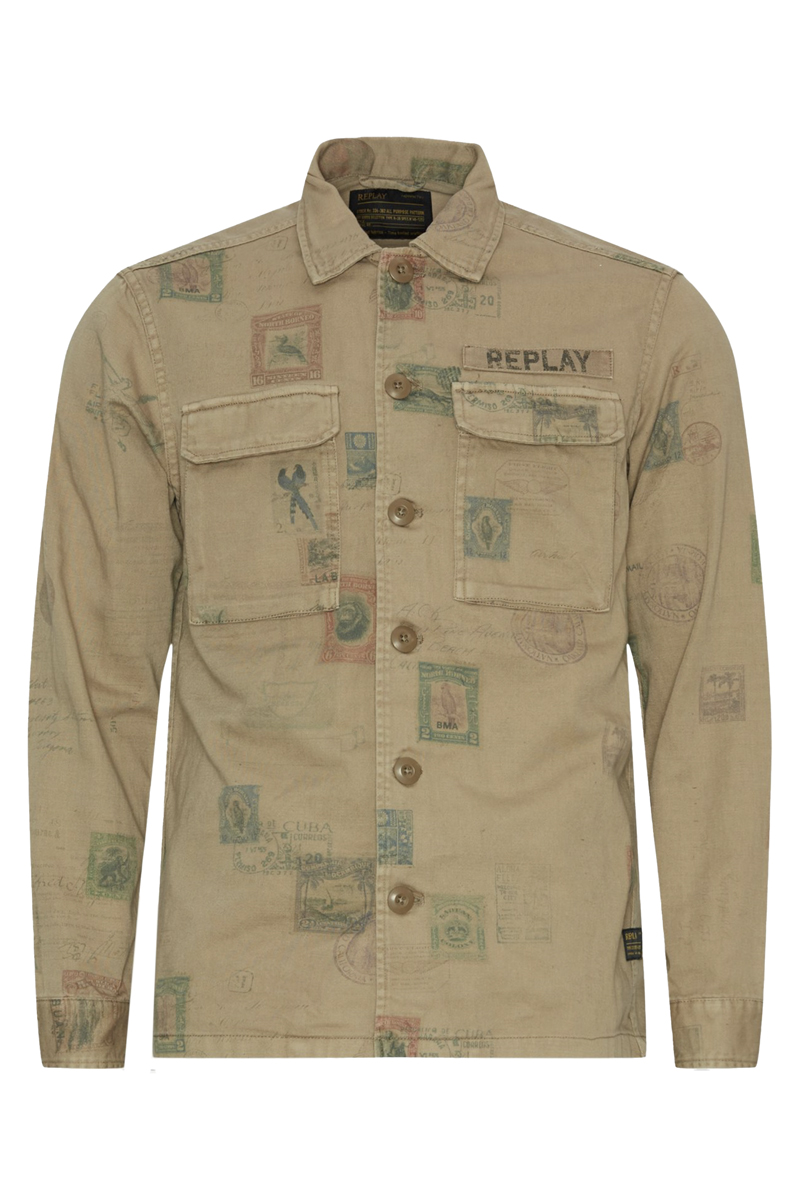 Heren overshirt bruin
