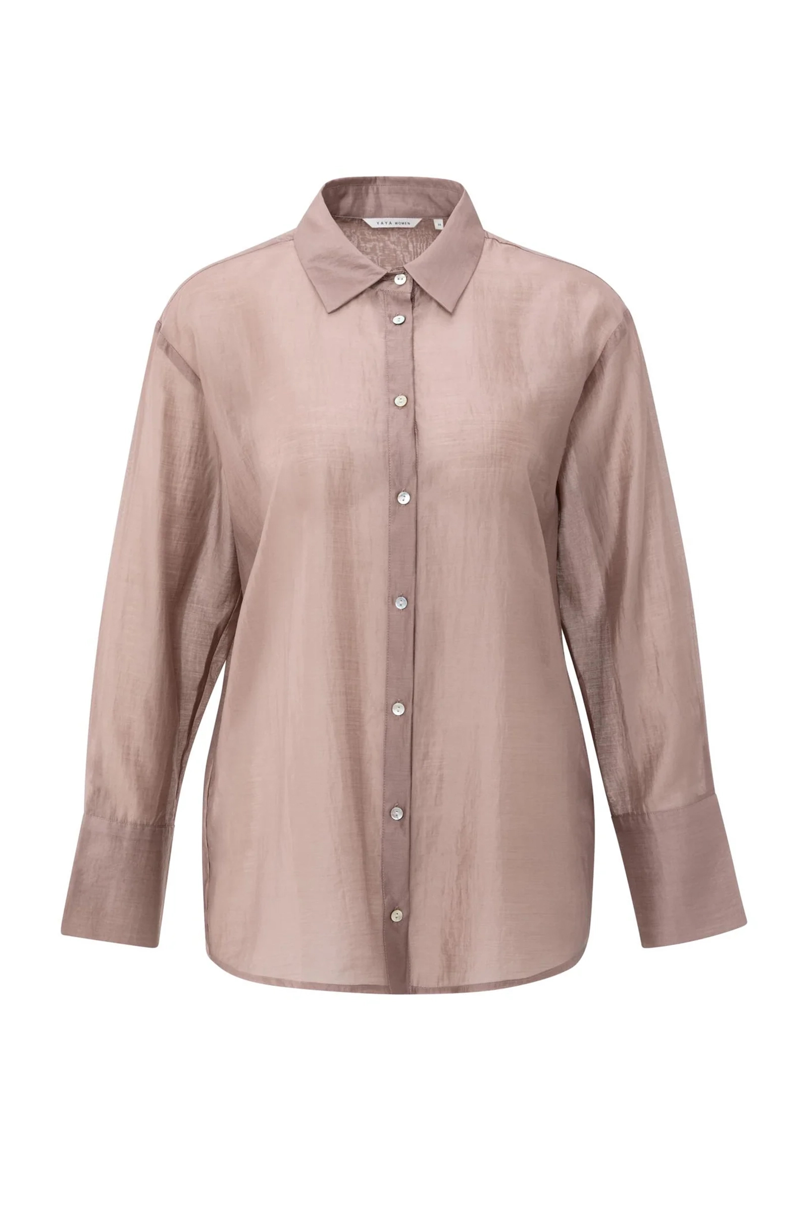 Dames blouse lange mouw rose