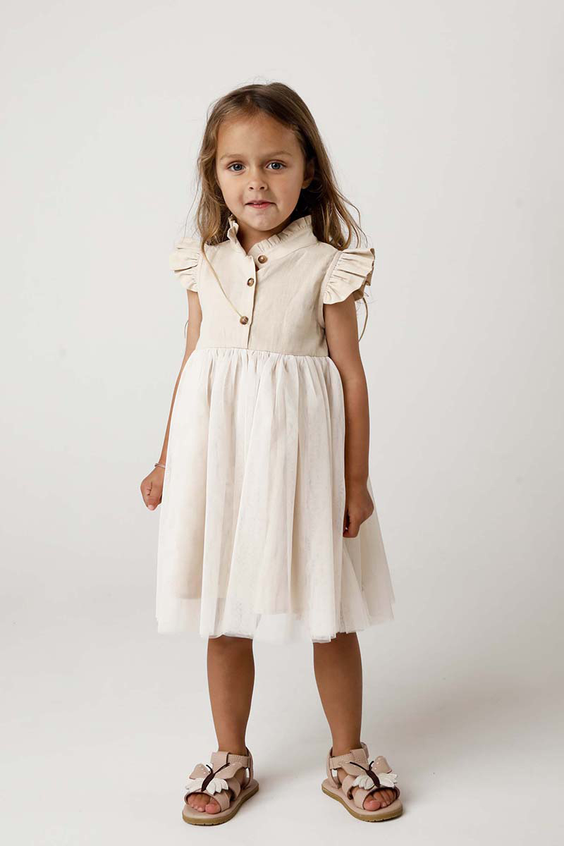 Donsje Amsterdam Fleurance dress bruin/beige-1 2