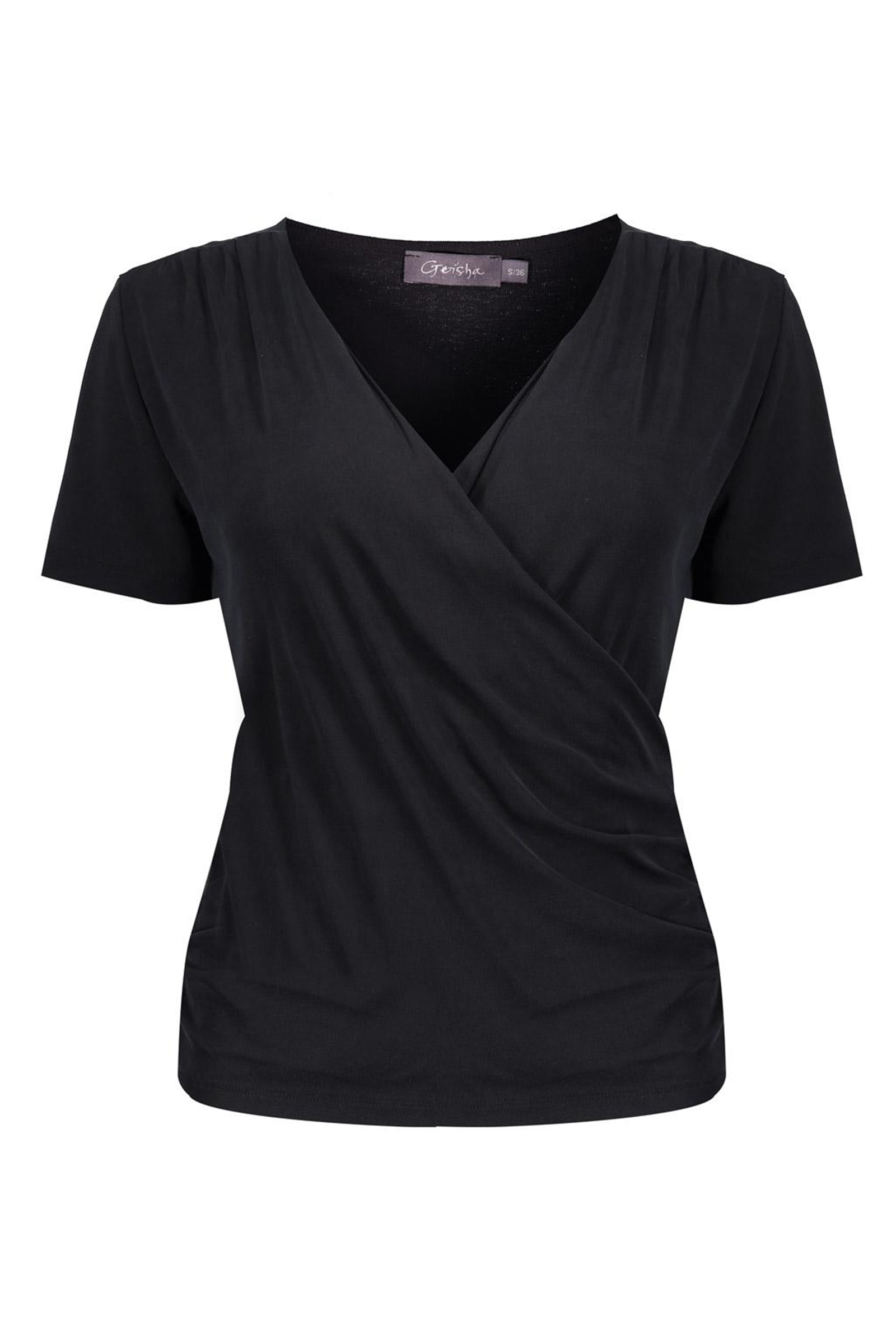Dames t-shirt korte mouw zwart