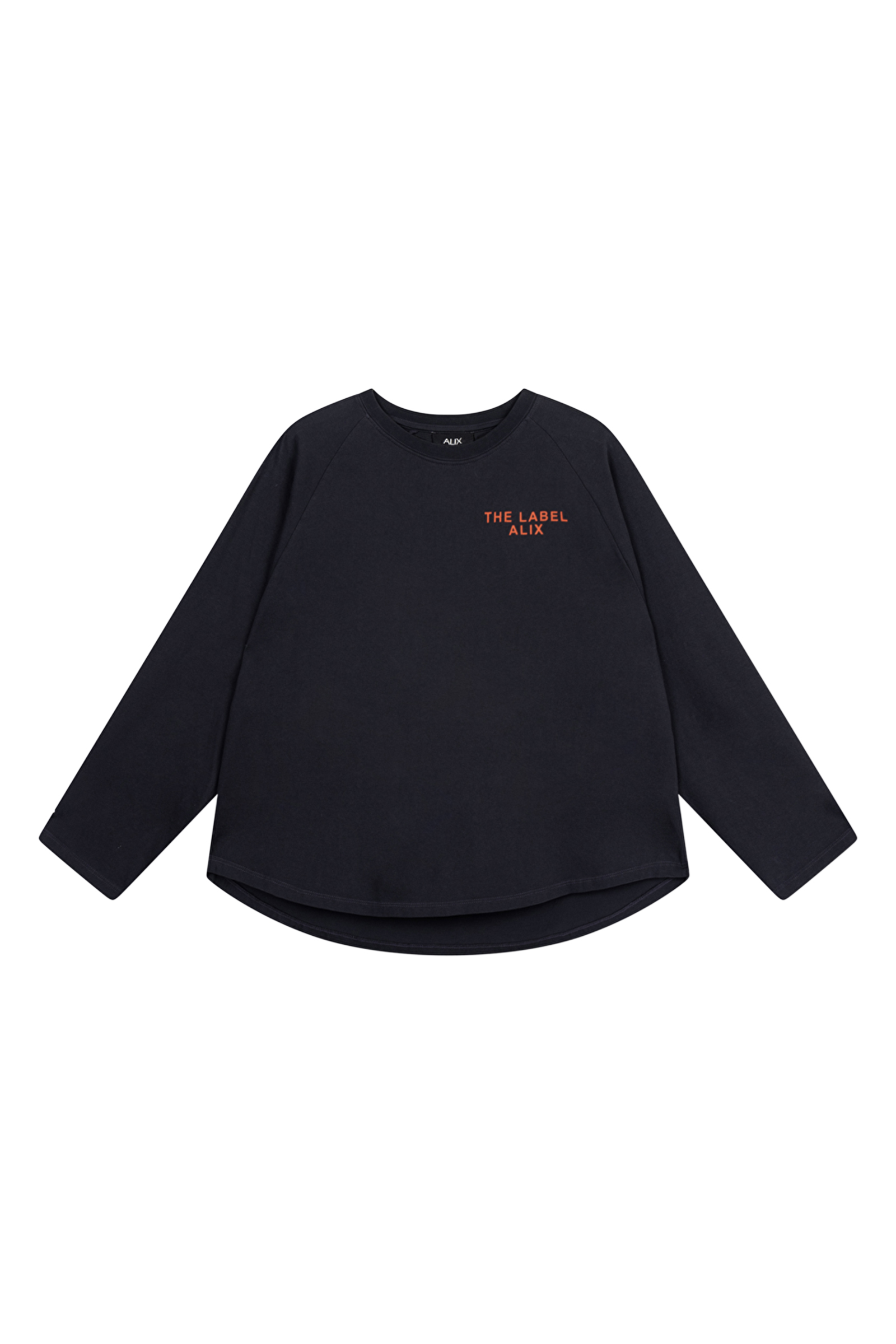 Dames t-shirt lange mouw grijs