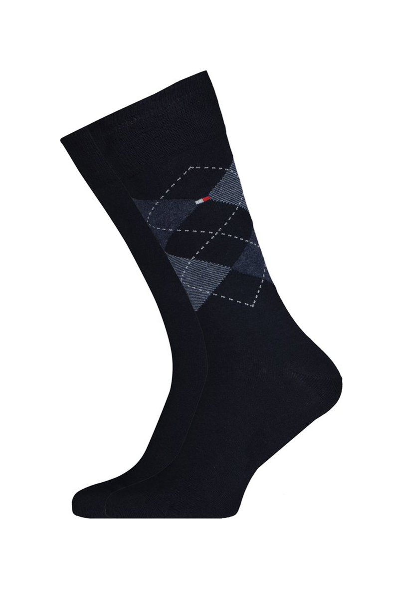 Tommy Hilfiger TH MEN SOCK CHECK 2P Blauw-3 1