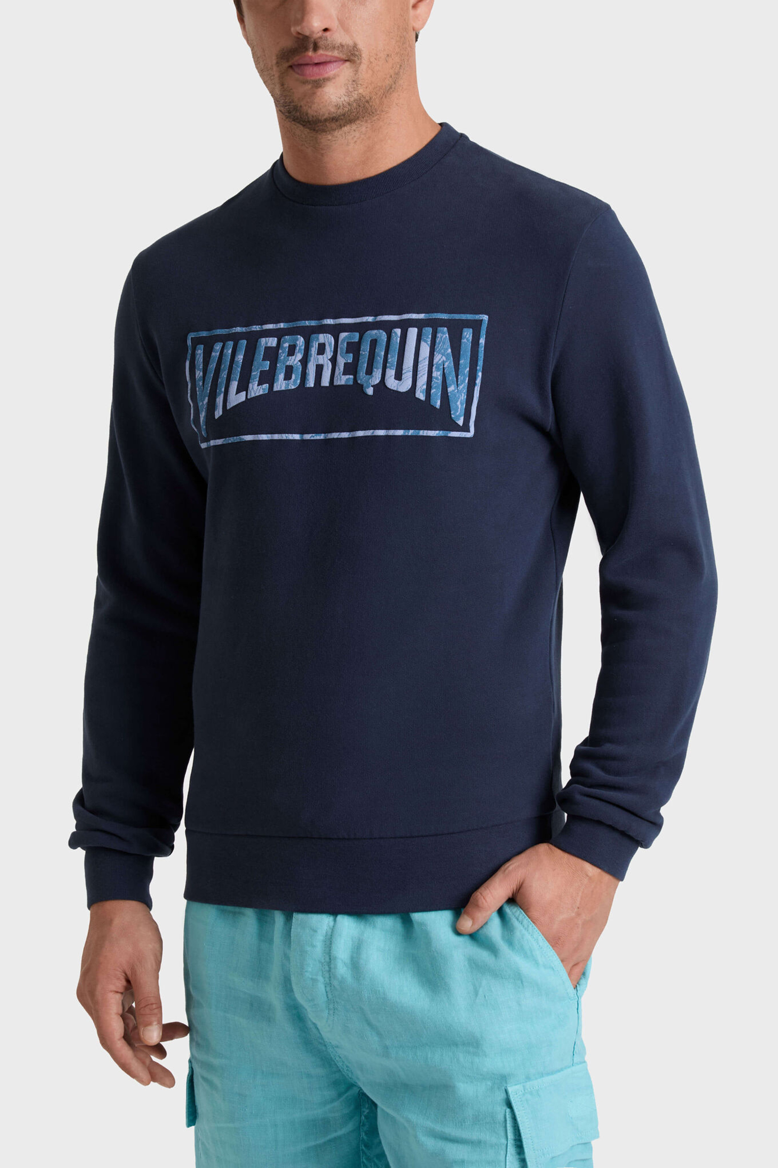 Heren sweater blauw