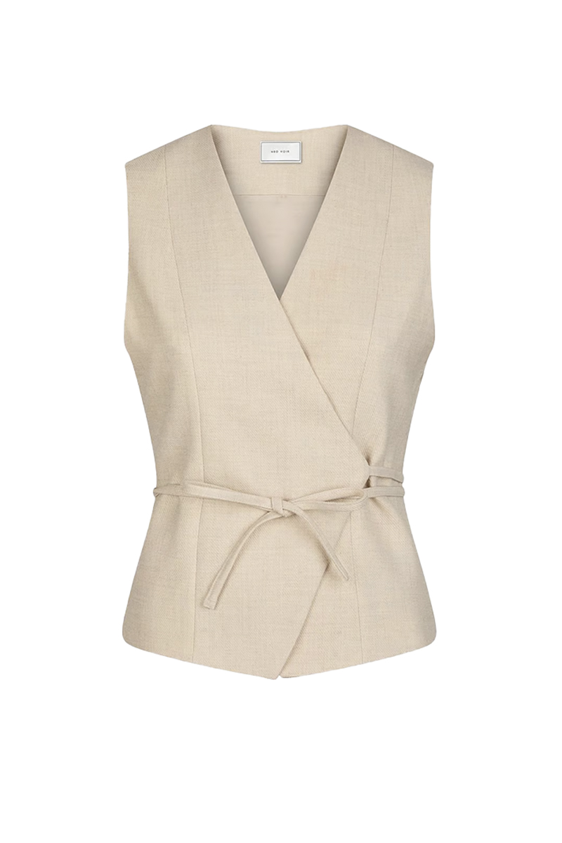 Neo Noir Samara melange waistcoat bruin/beige-1 1