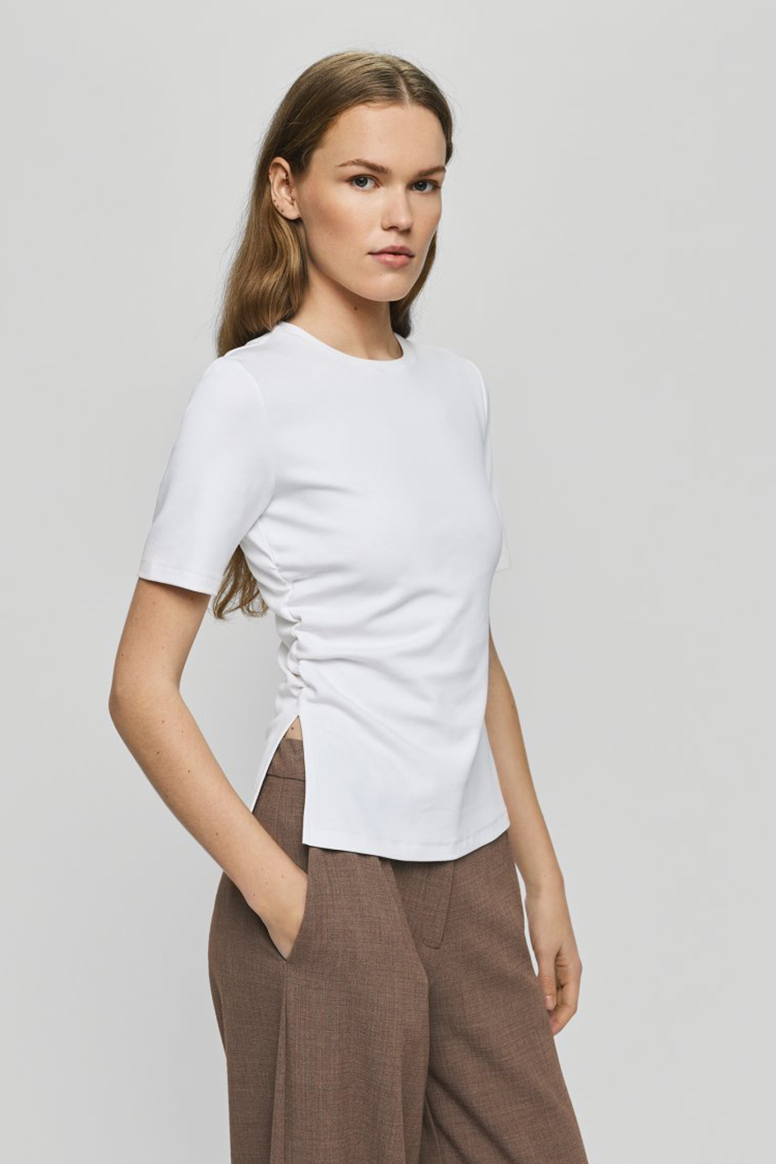 Dames t-shirt korte mouw wit