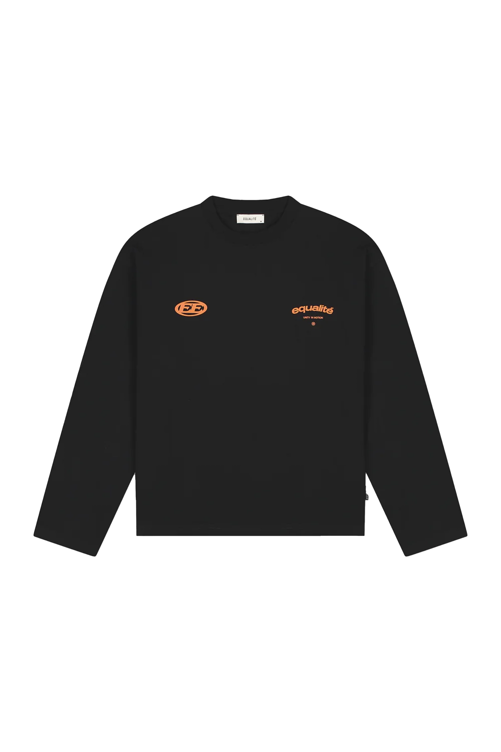 Heren t-shirt lange mouw zwart