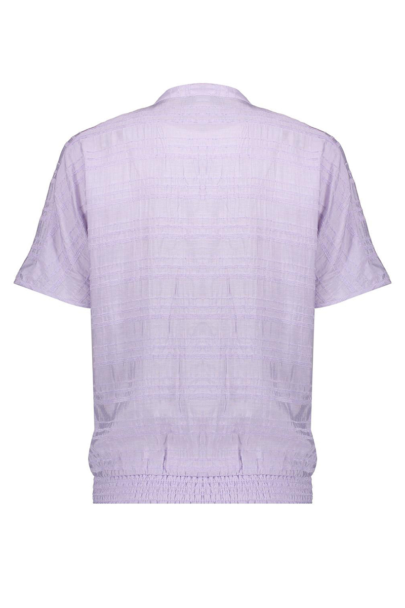 Dames blouse korte mouw paars
