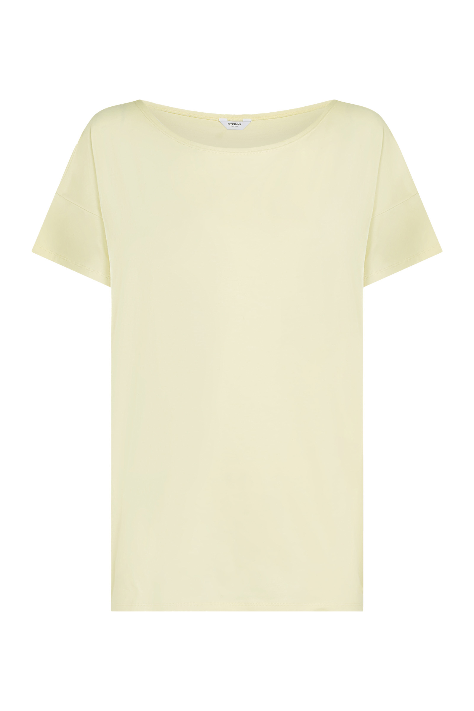 Dames t-shirt korte mouw geel