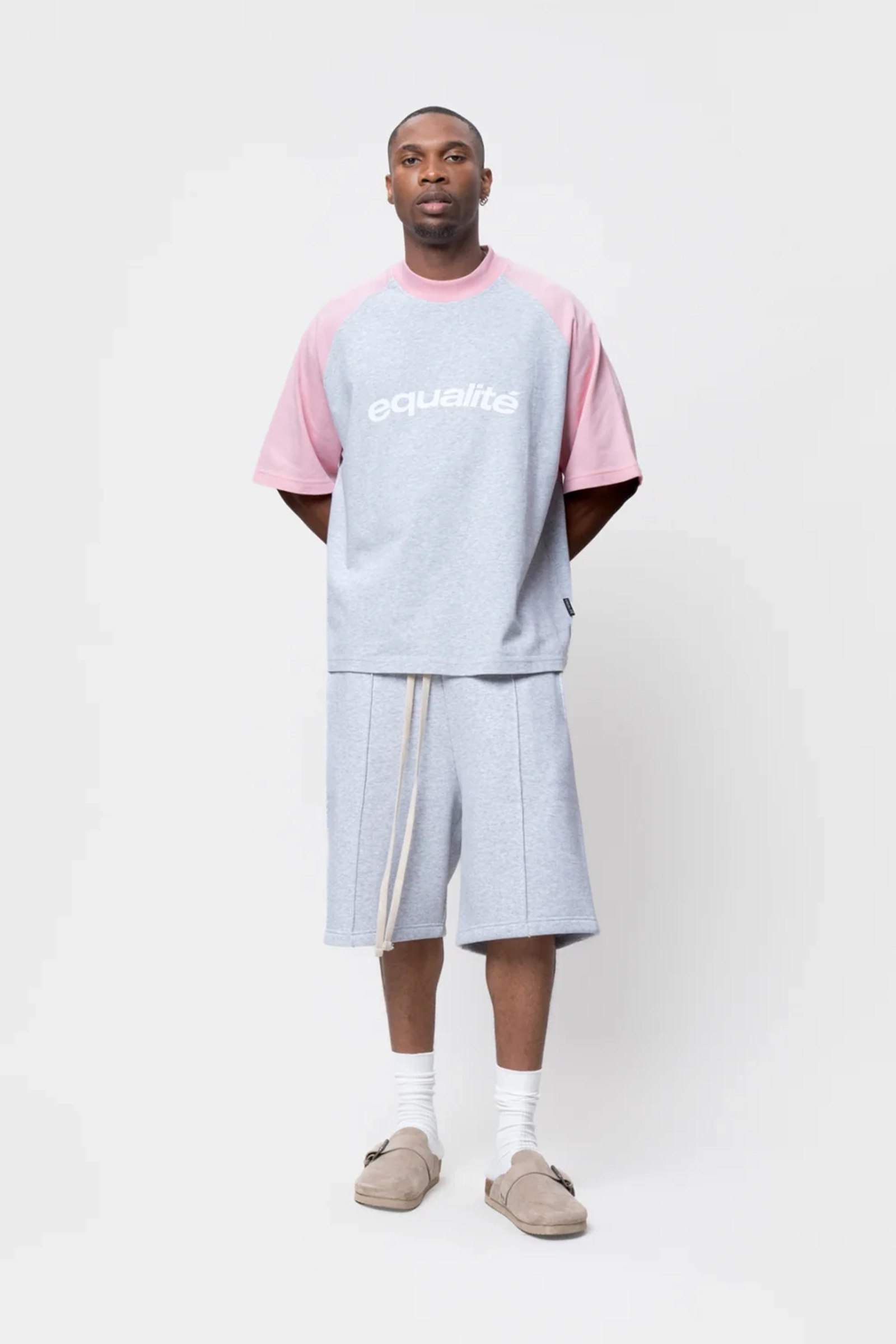 Heren short grijs
