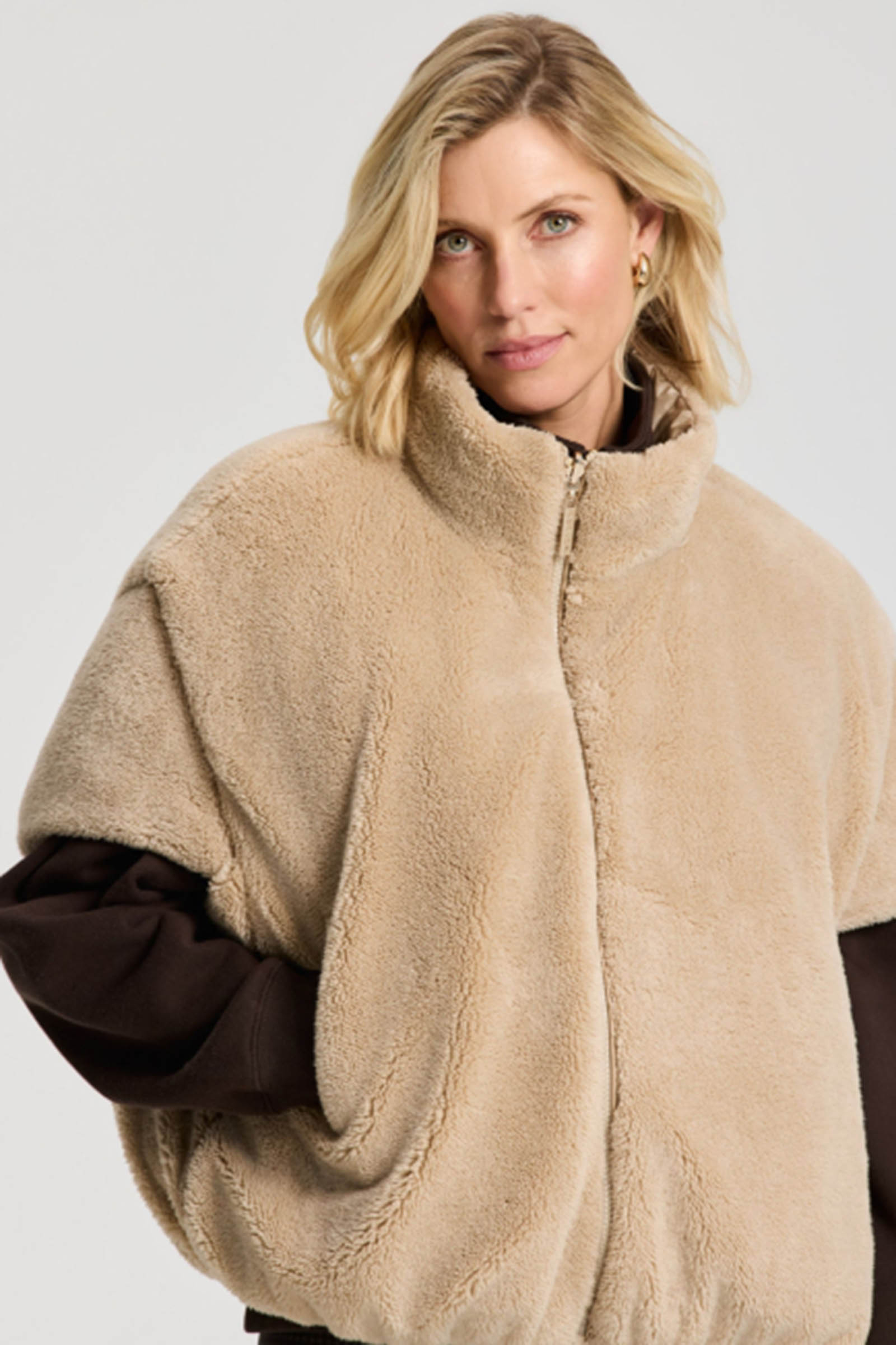 Casual dames bodywarmer bruin