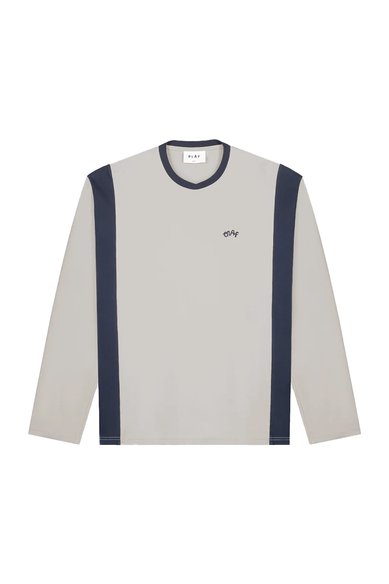Heren t-shirt lange mouw grijs