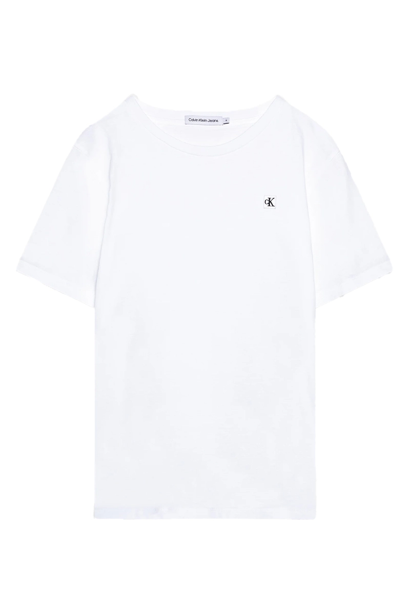 Calvin Klein Monogram mini badge t-shirt Wit-1 1