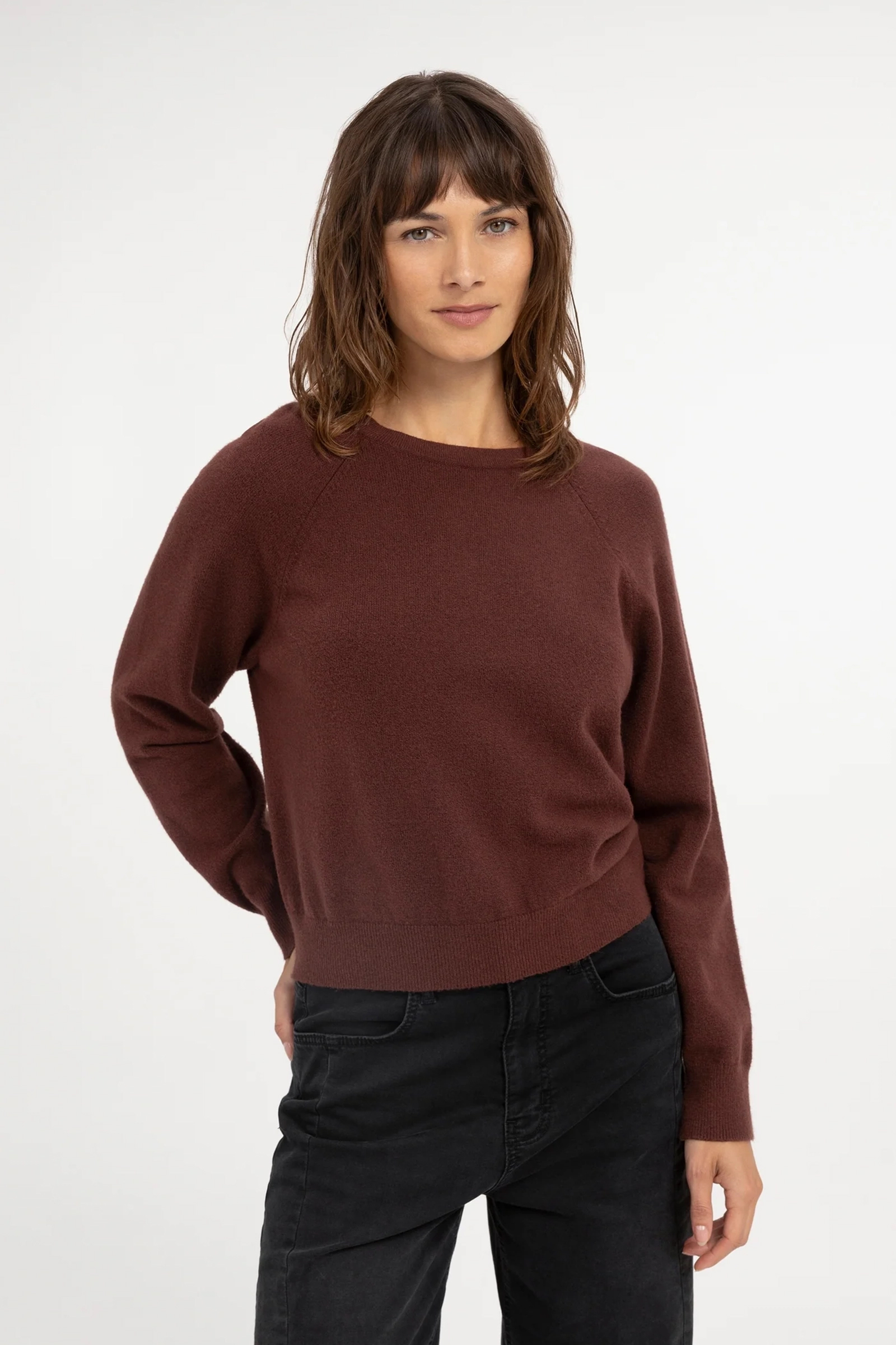 Dames sweater bruin