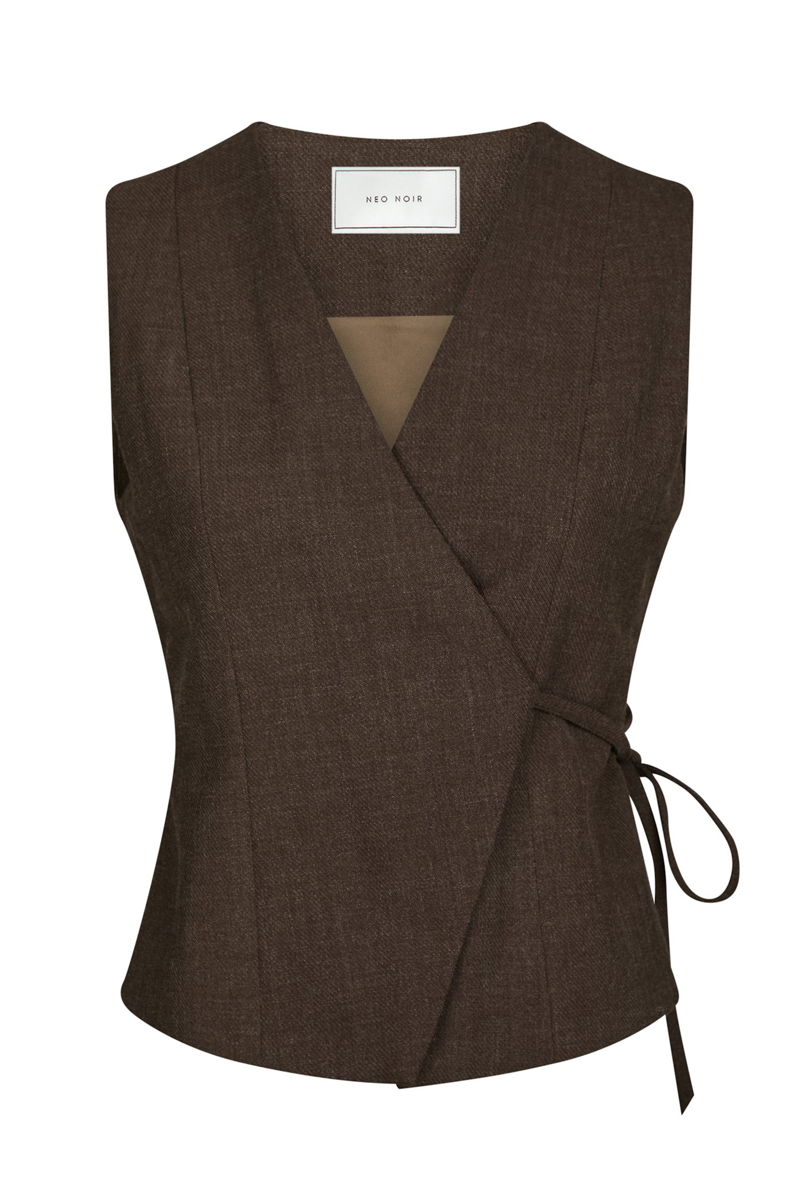 Dames gilet bruin