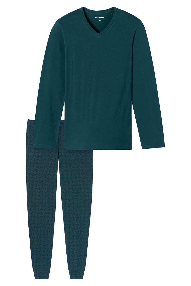 Nachtmode heren pyjama blauw