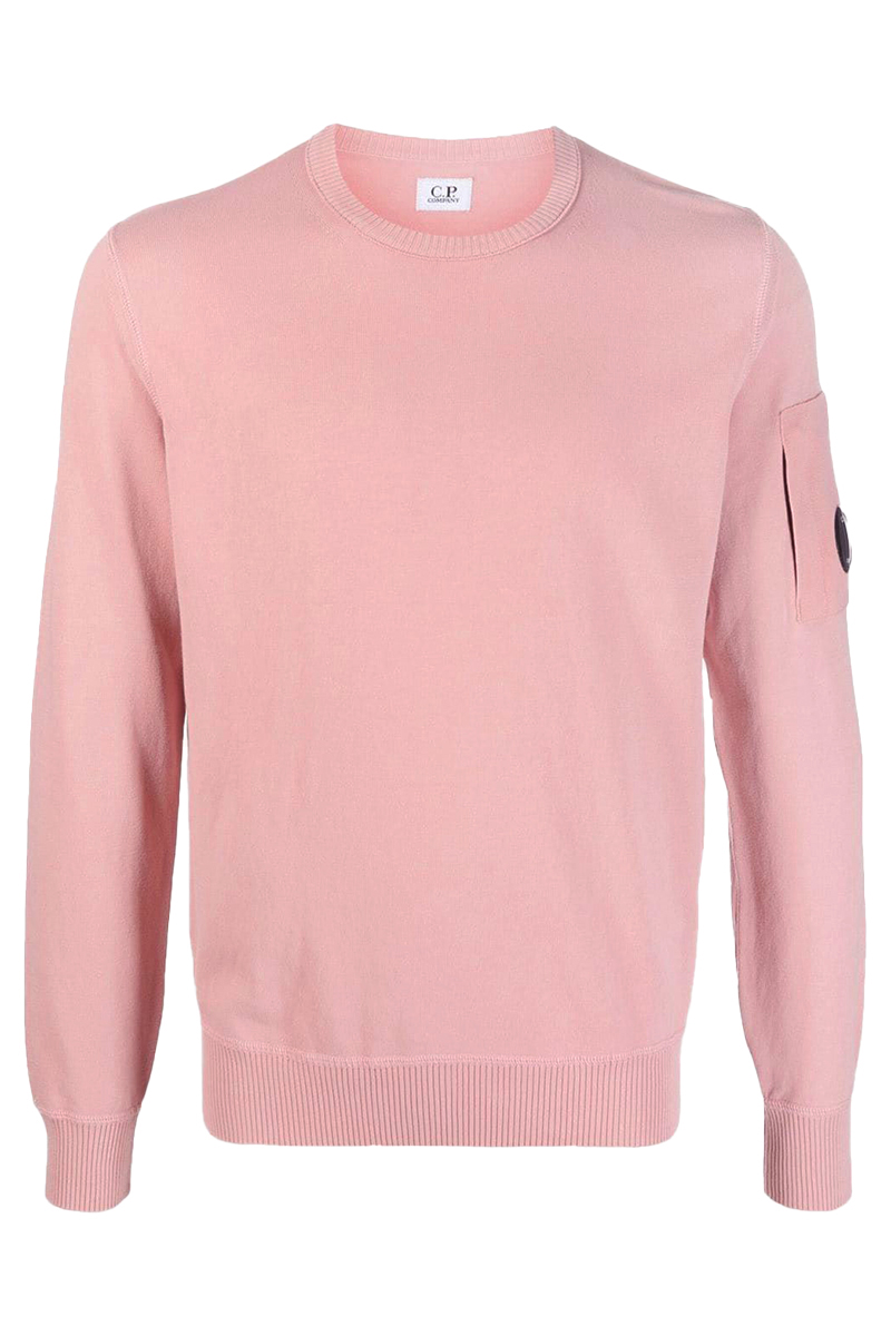 C.P. Company COTTON CREPE CREW NECK KNIT Rose-1 1