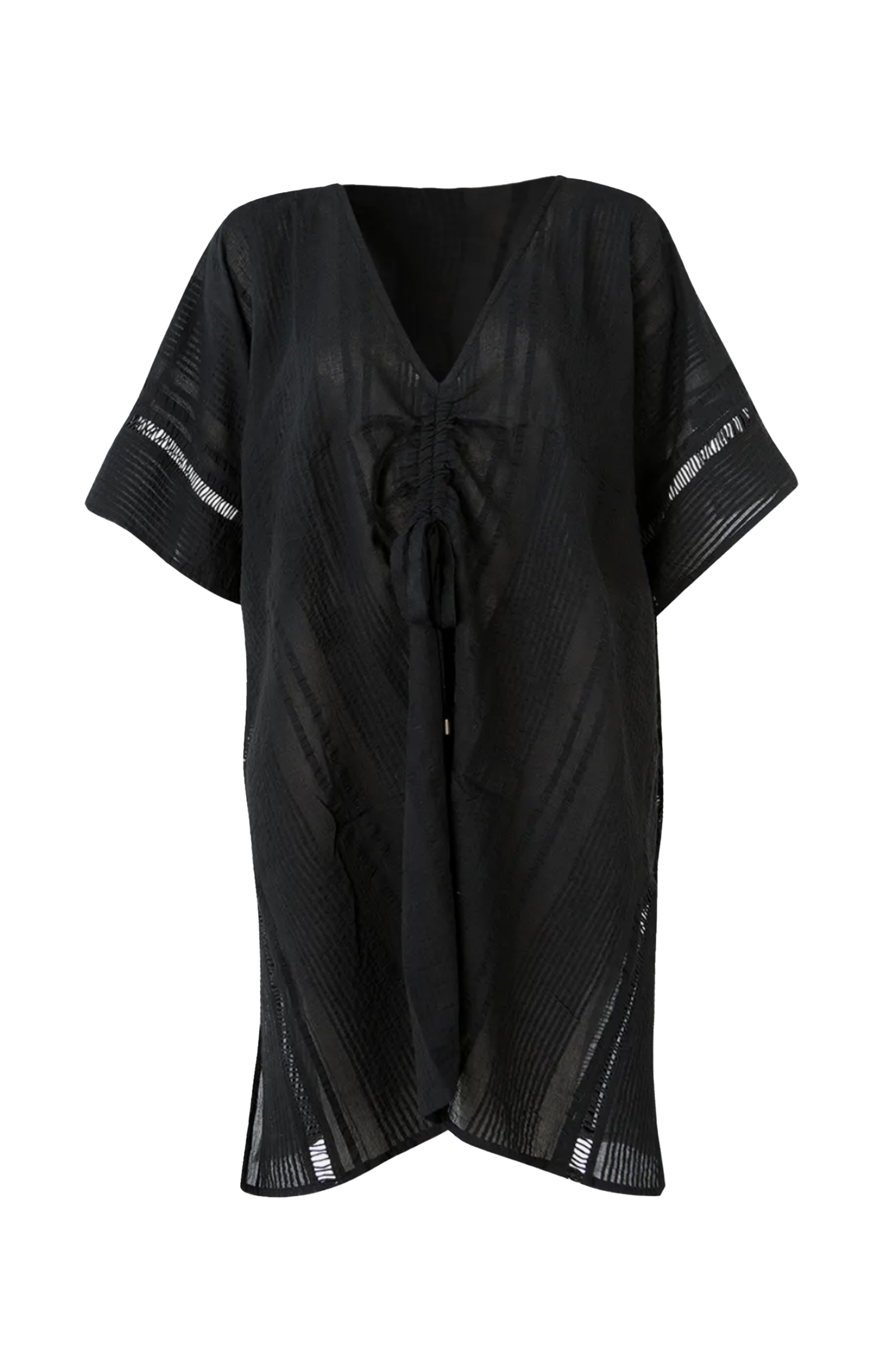 Bad/beach dames blouse strand zwart