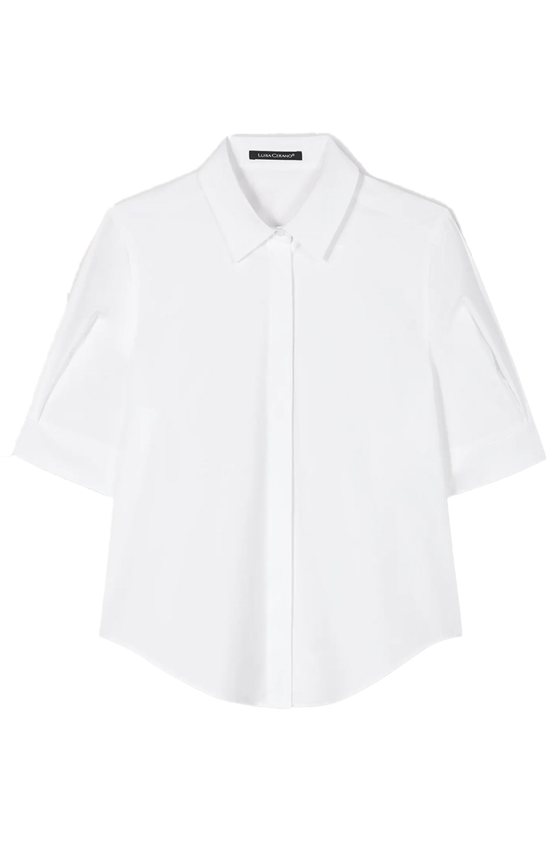 Dames blouse lange mouw wit