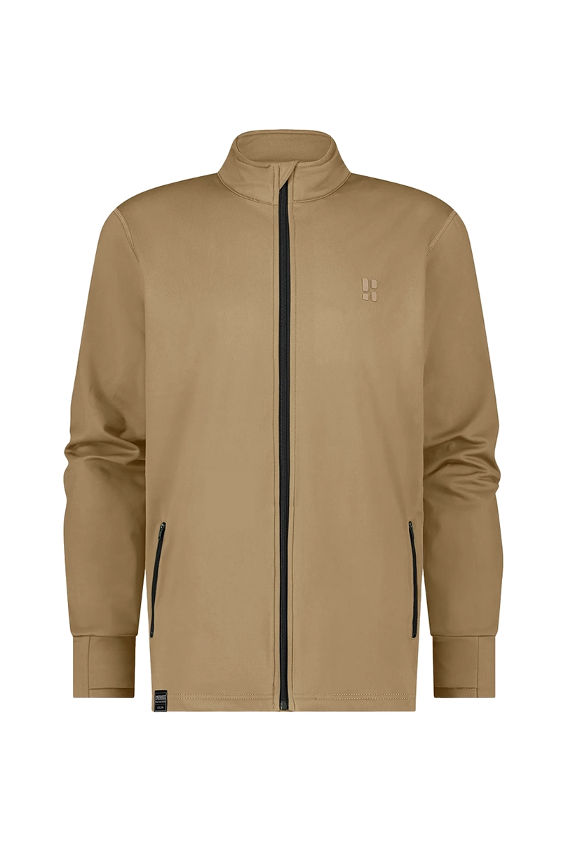 Wintersport heren fleece vest bruin