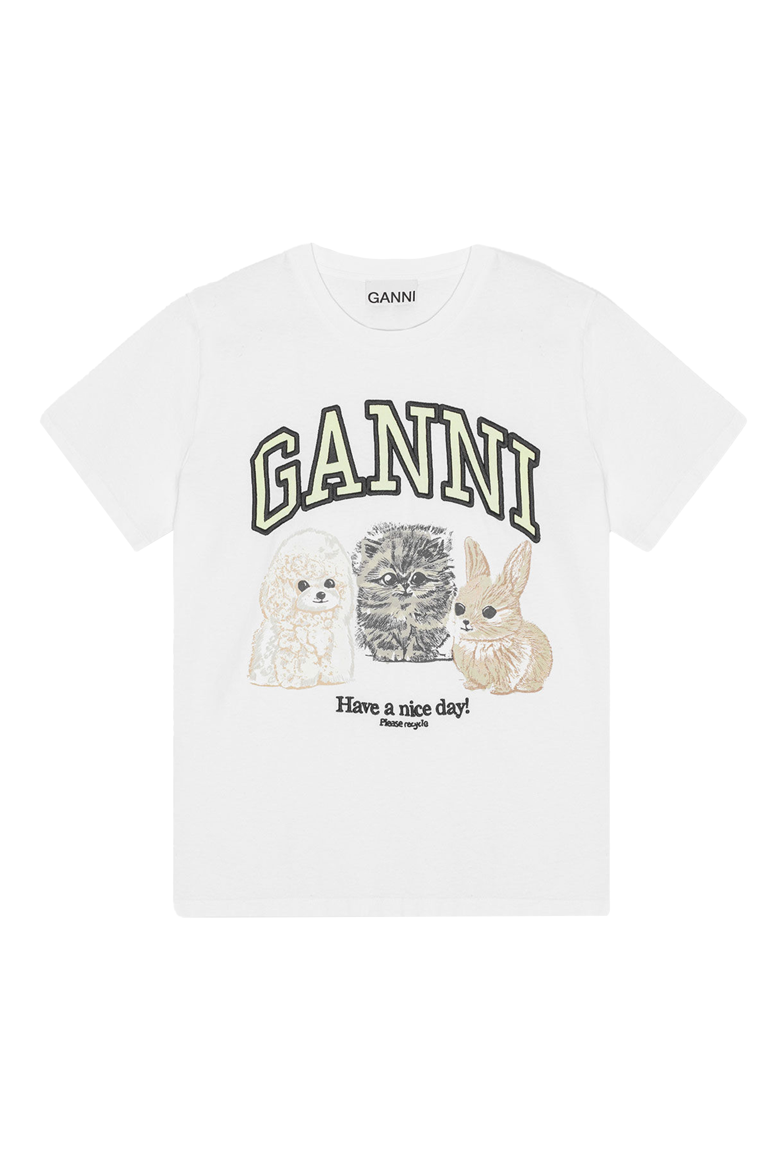 Ganni 00337209-1 Wit-1 1