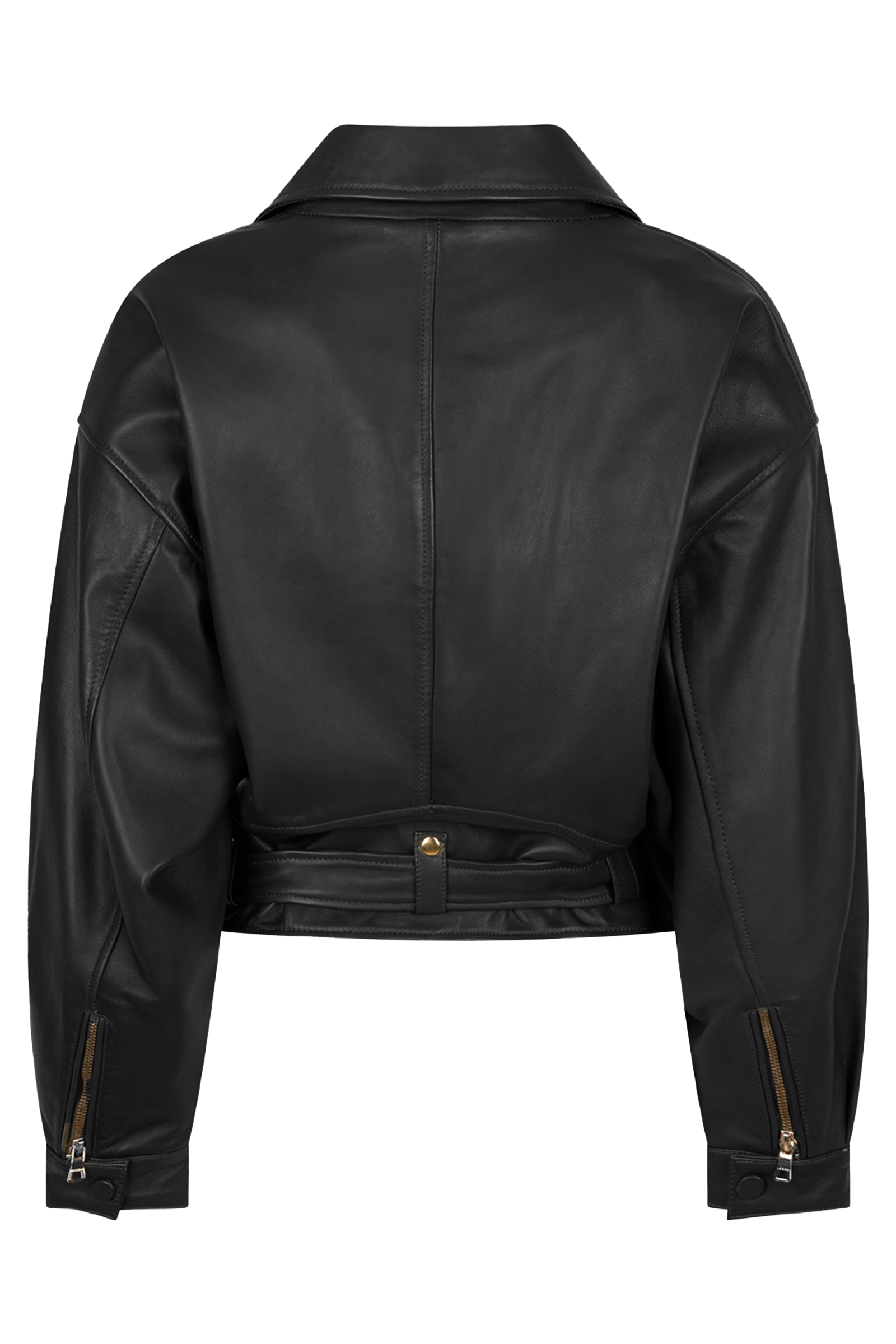 Dames leren jas zwart