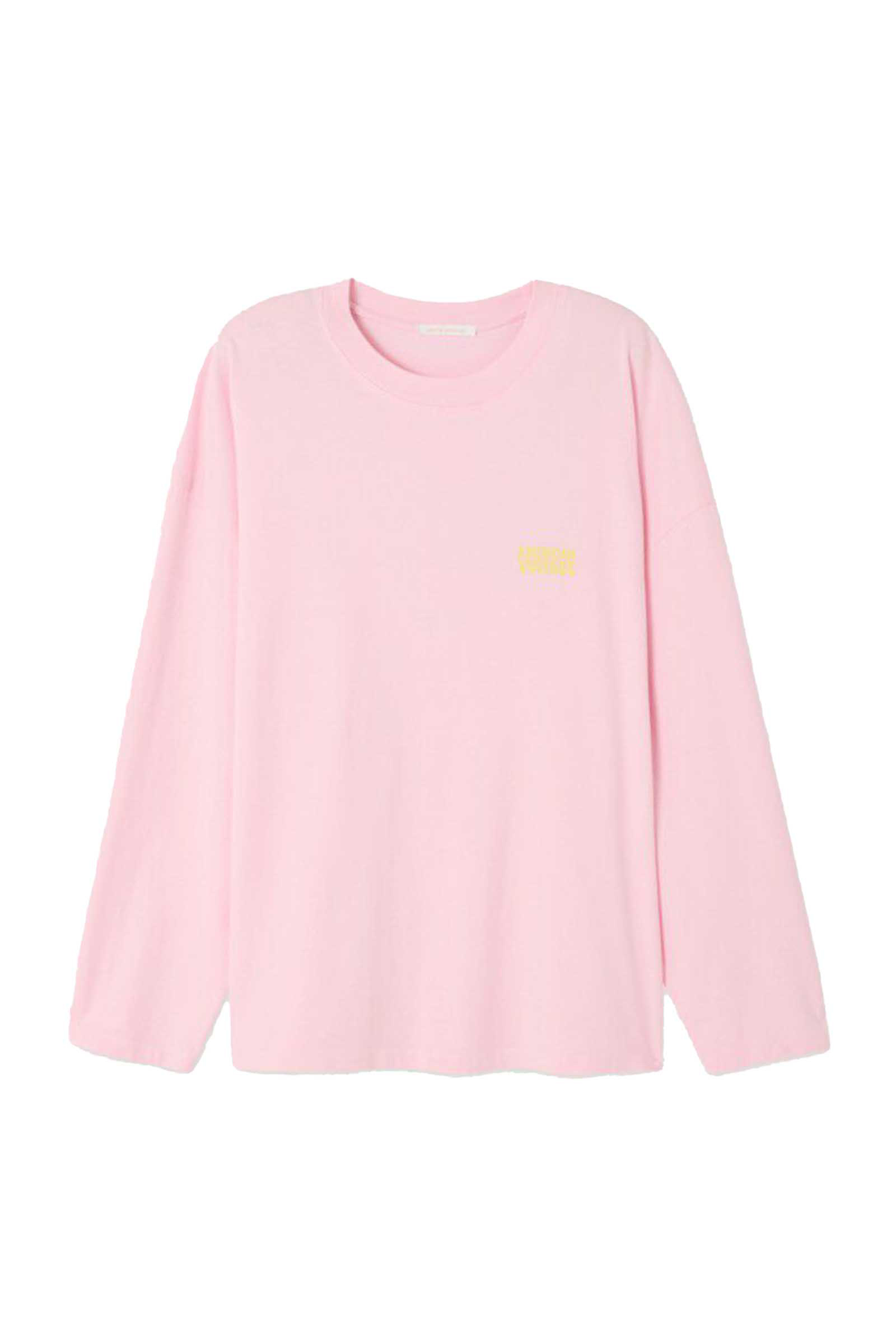 Dames t-shirt lange mouw rose