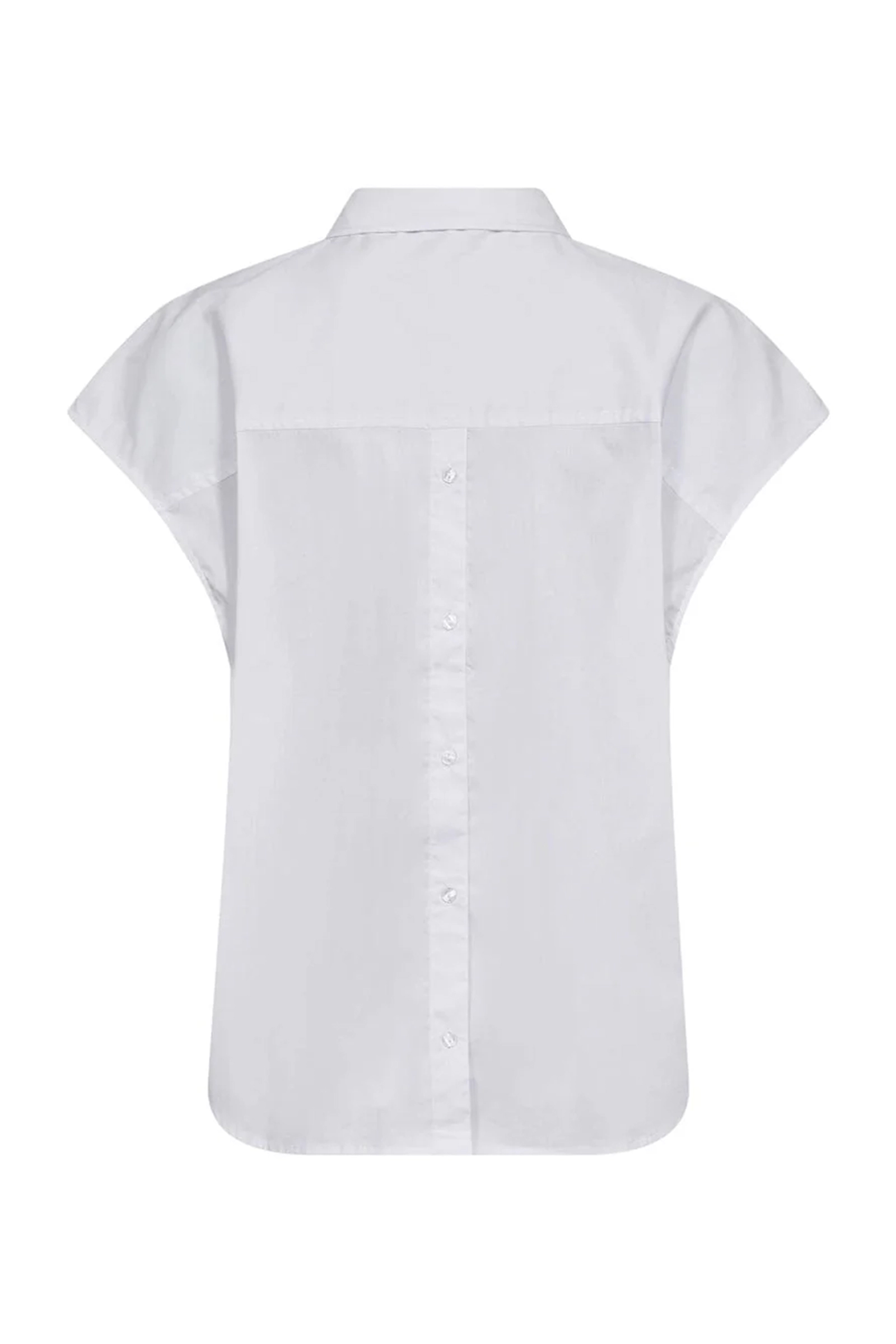 Dames blouse korte mouw wit