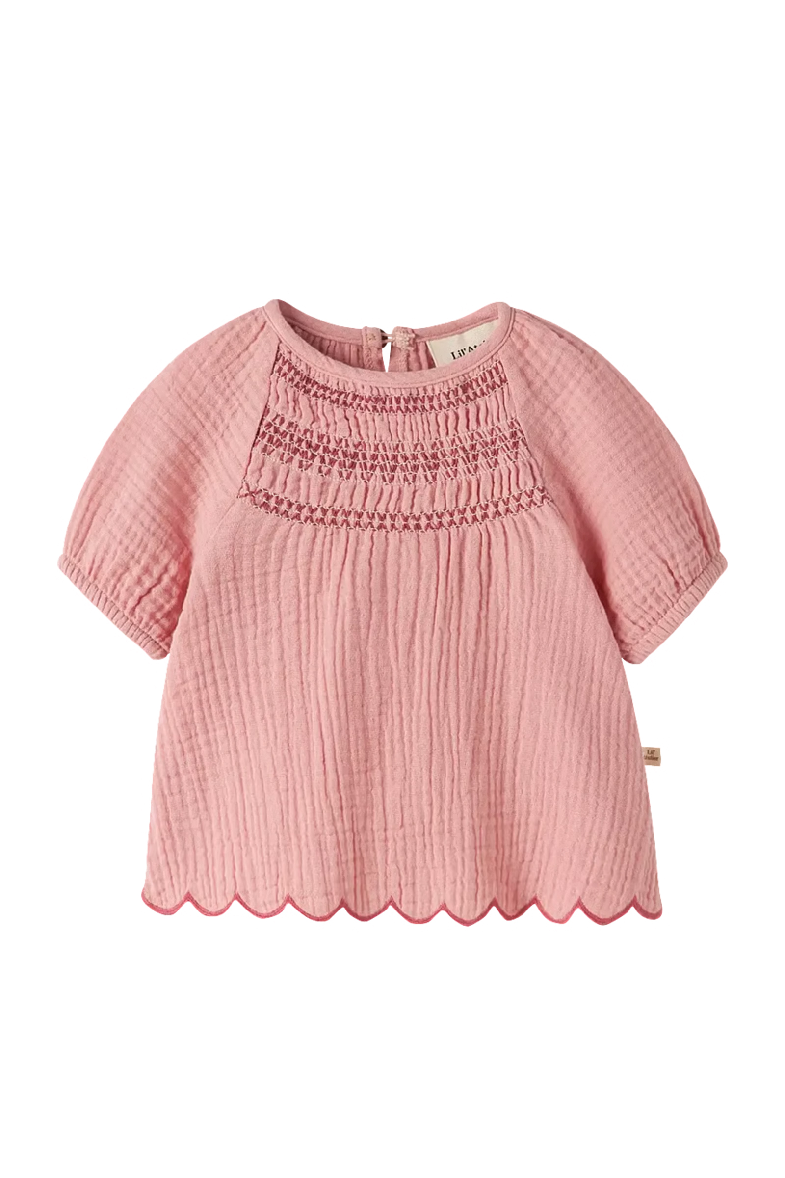 Baby blouse/overhemd rose