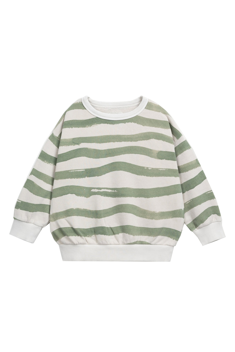 Play Up Printed fleece sweater Groen-1 1