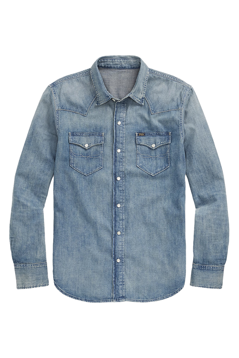 Heren overhemd lm casual blauw
