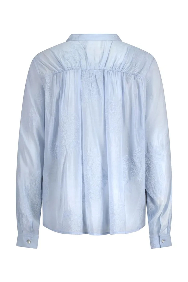 Dames blouse lange mouw bruin