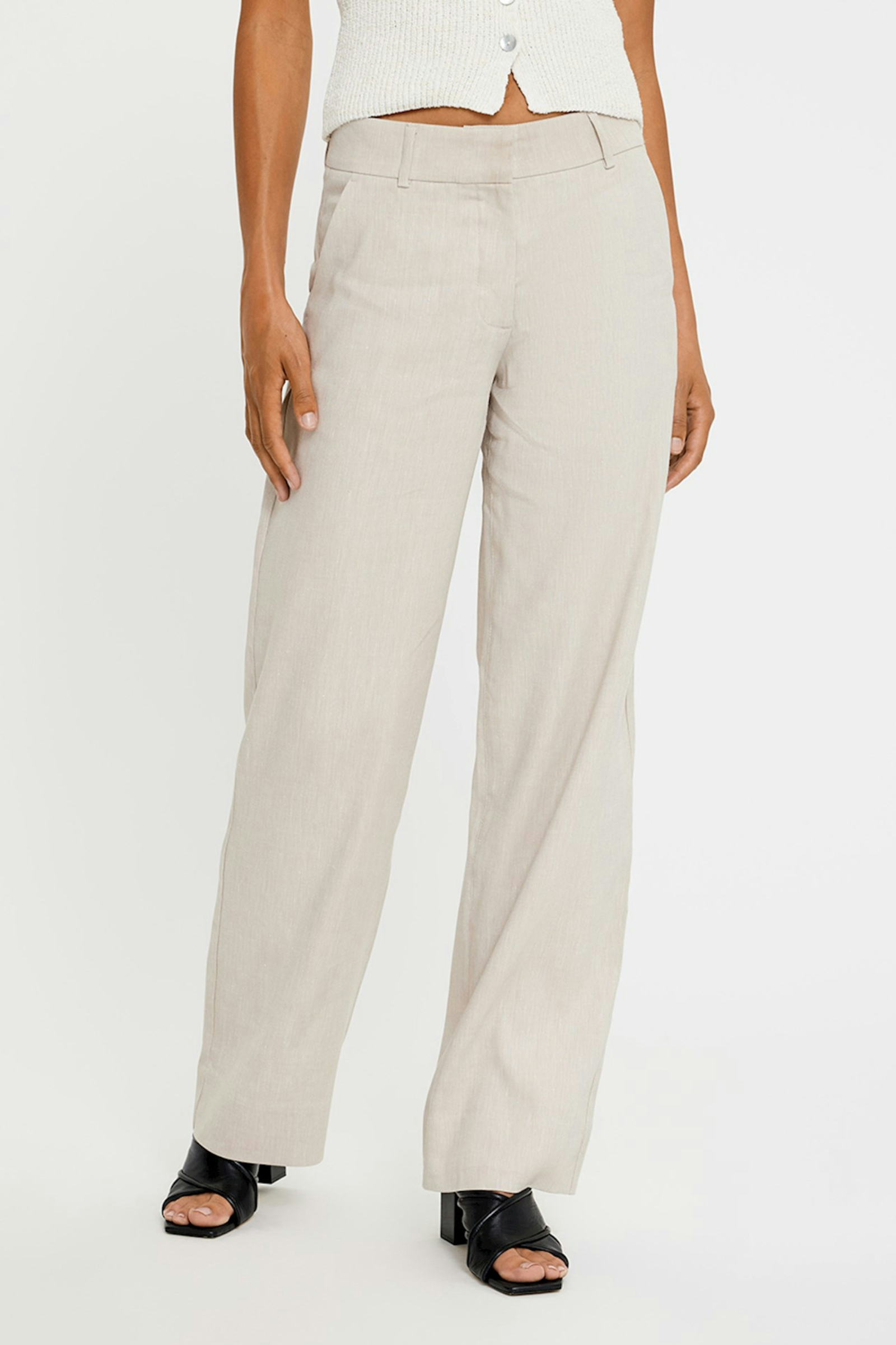 Dames broek ecru