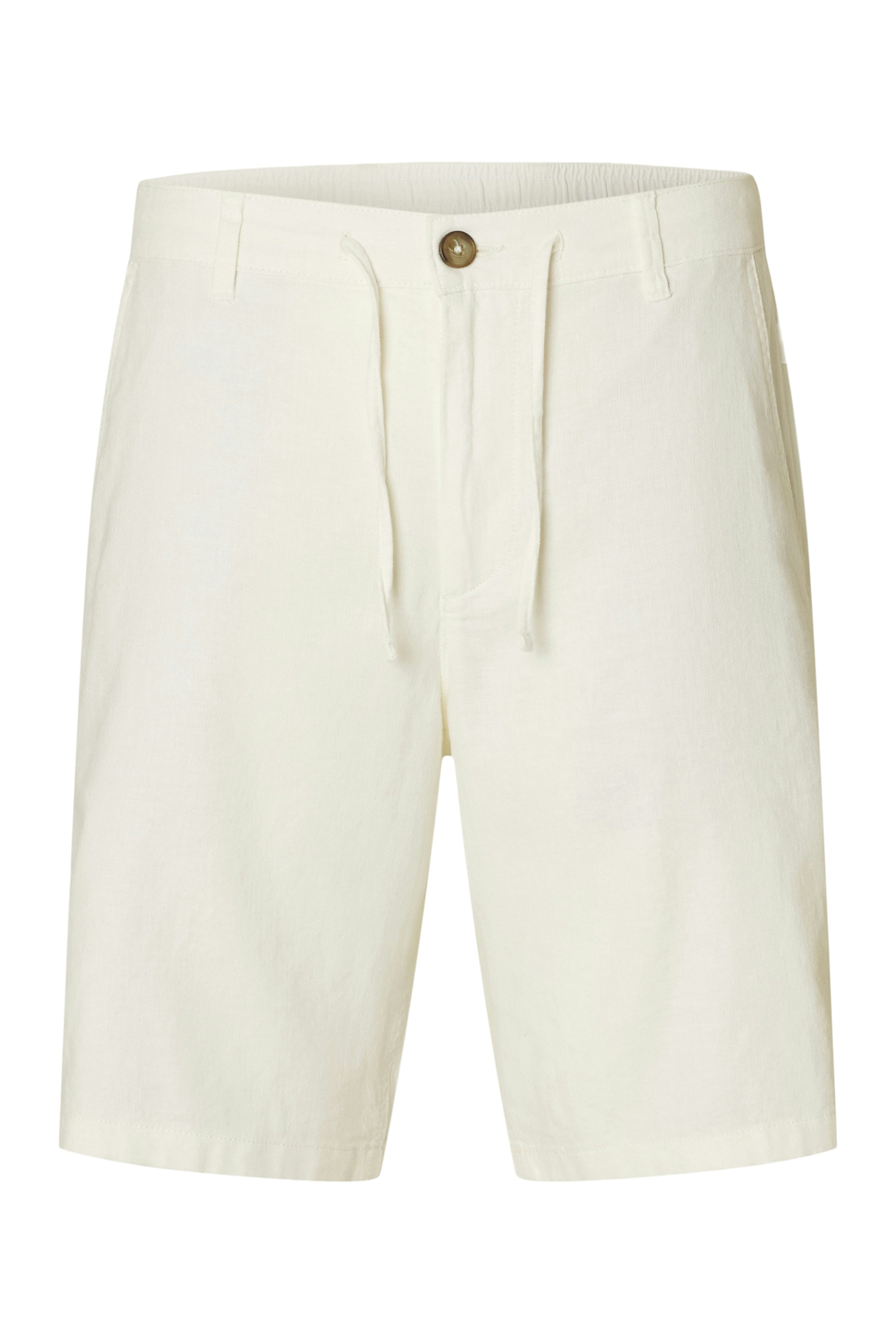 Selected SLHREGULAR-BRODY LINEN BLD SHORTS N 183298-Cloud Dancer 1