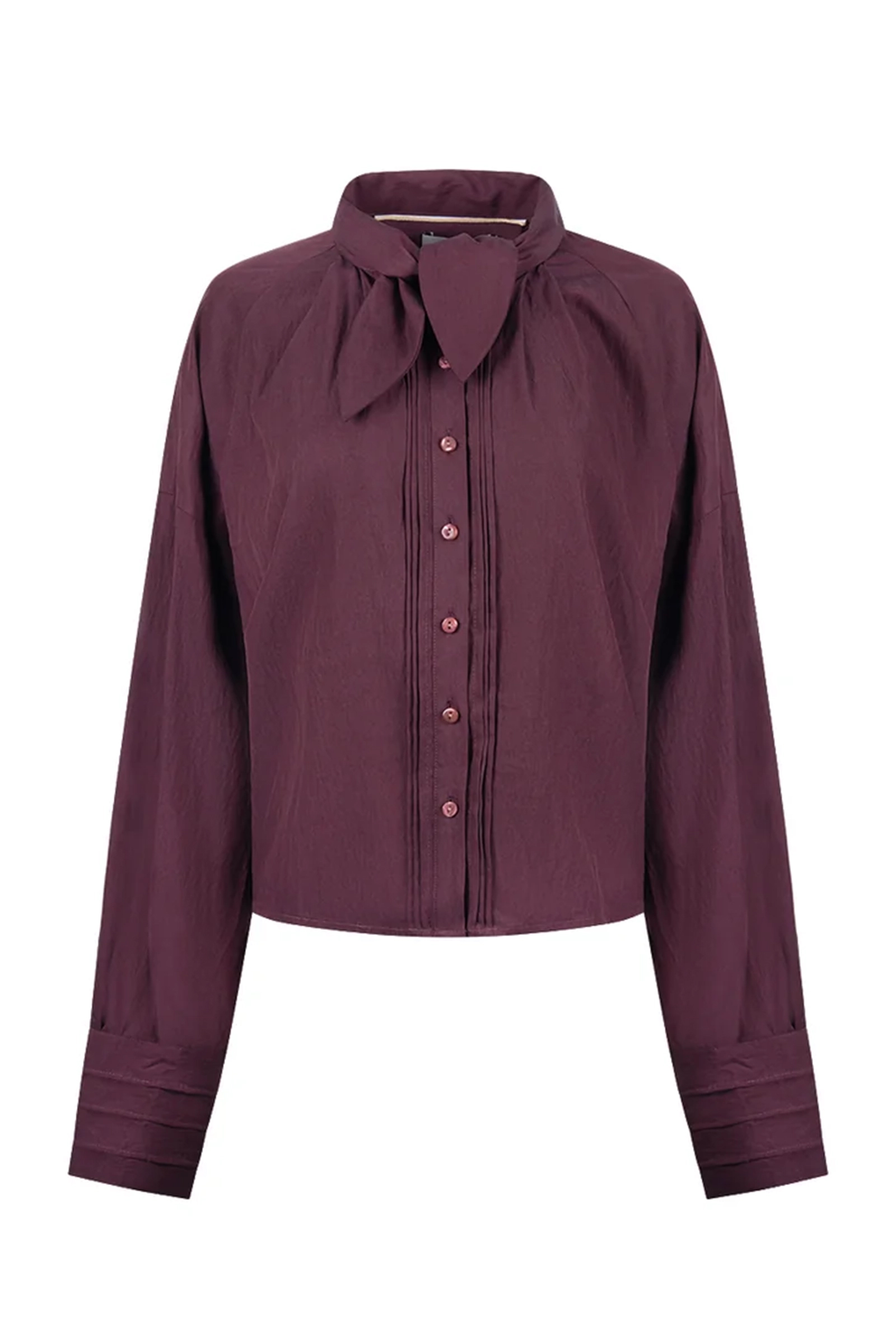 Dames blouse lange mouw rood