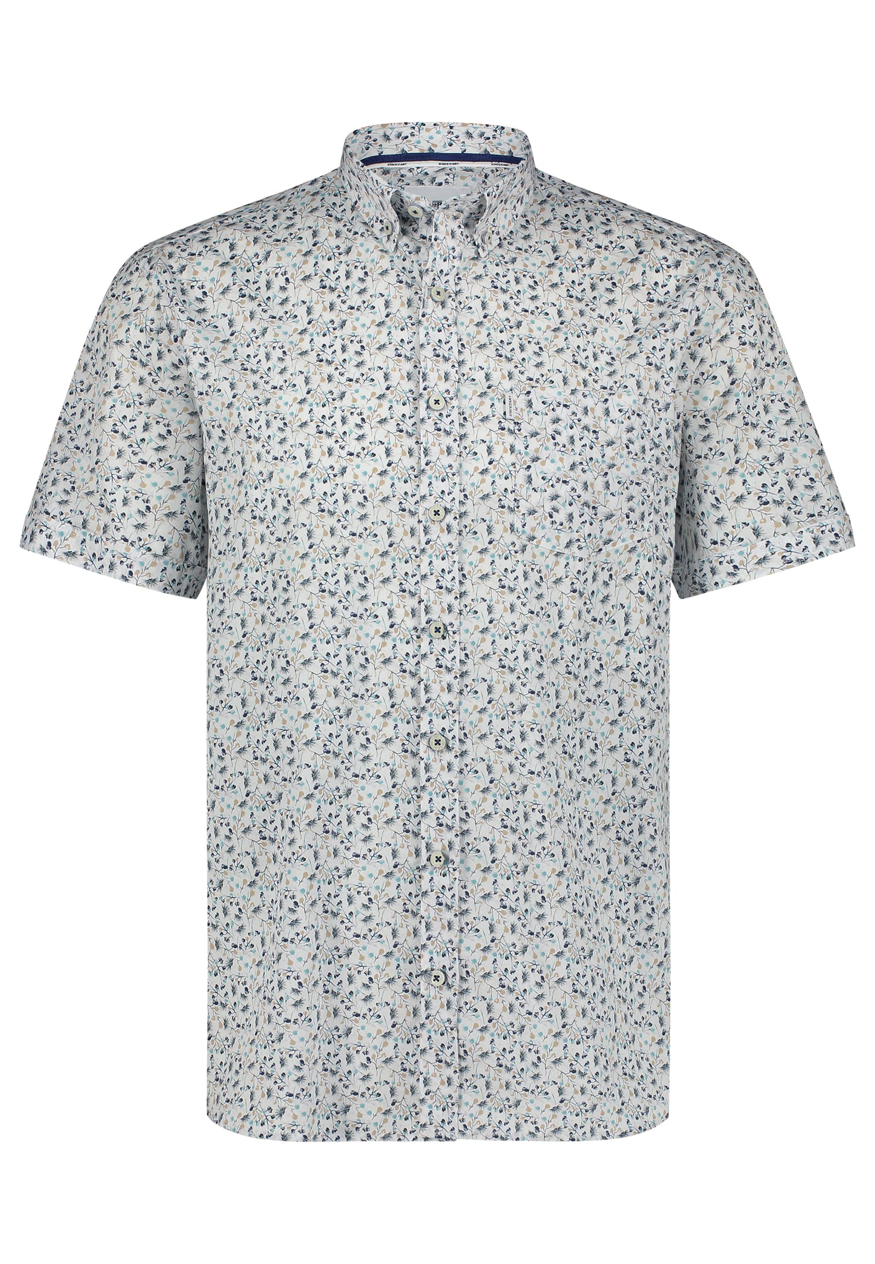 State of Art Shirt SS Print Popli Ecru-1 1