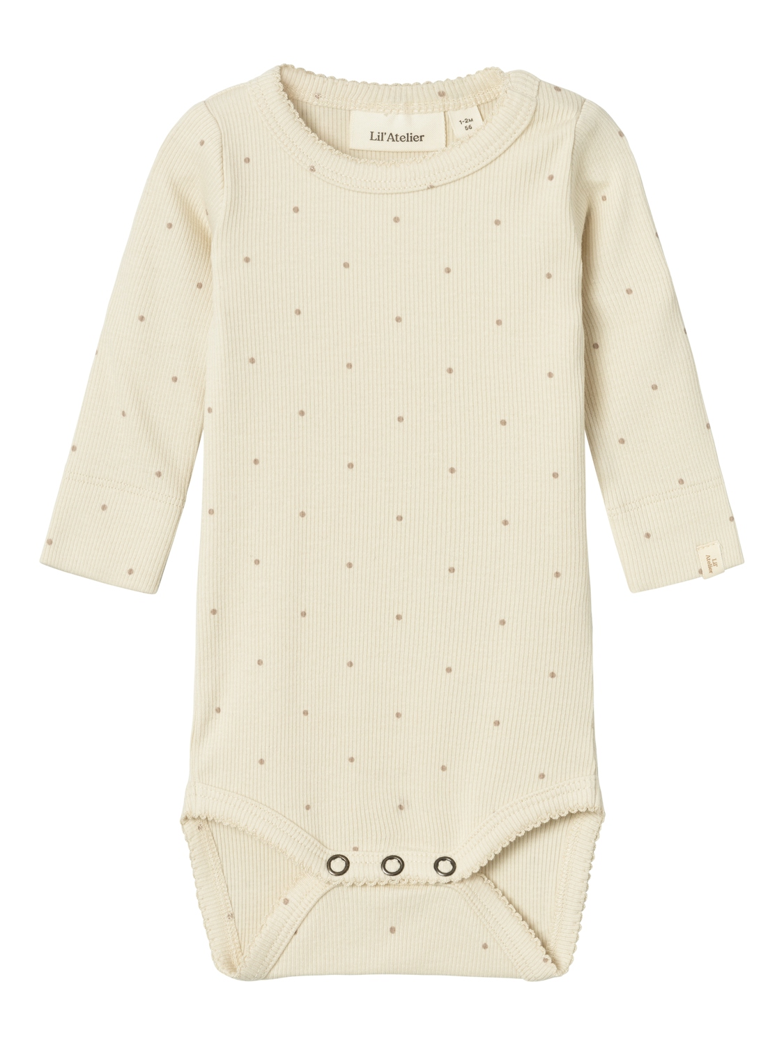 Baby romper lange mouw bruin