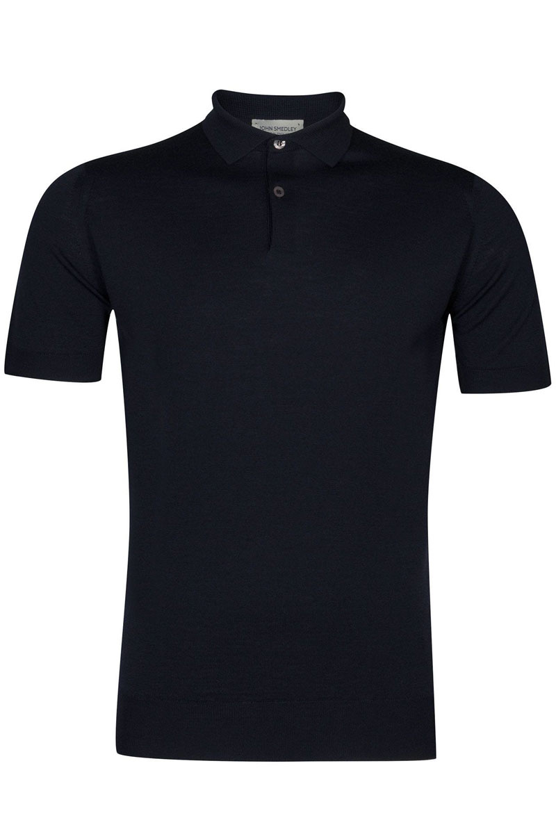 Heren polo korte mouw blauw