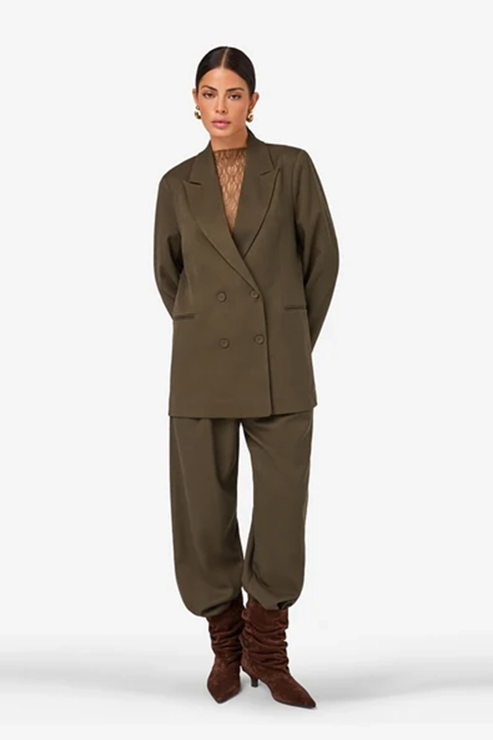 Dames blazer groen