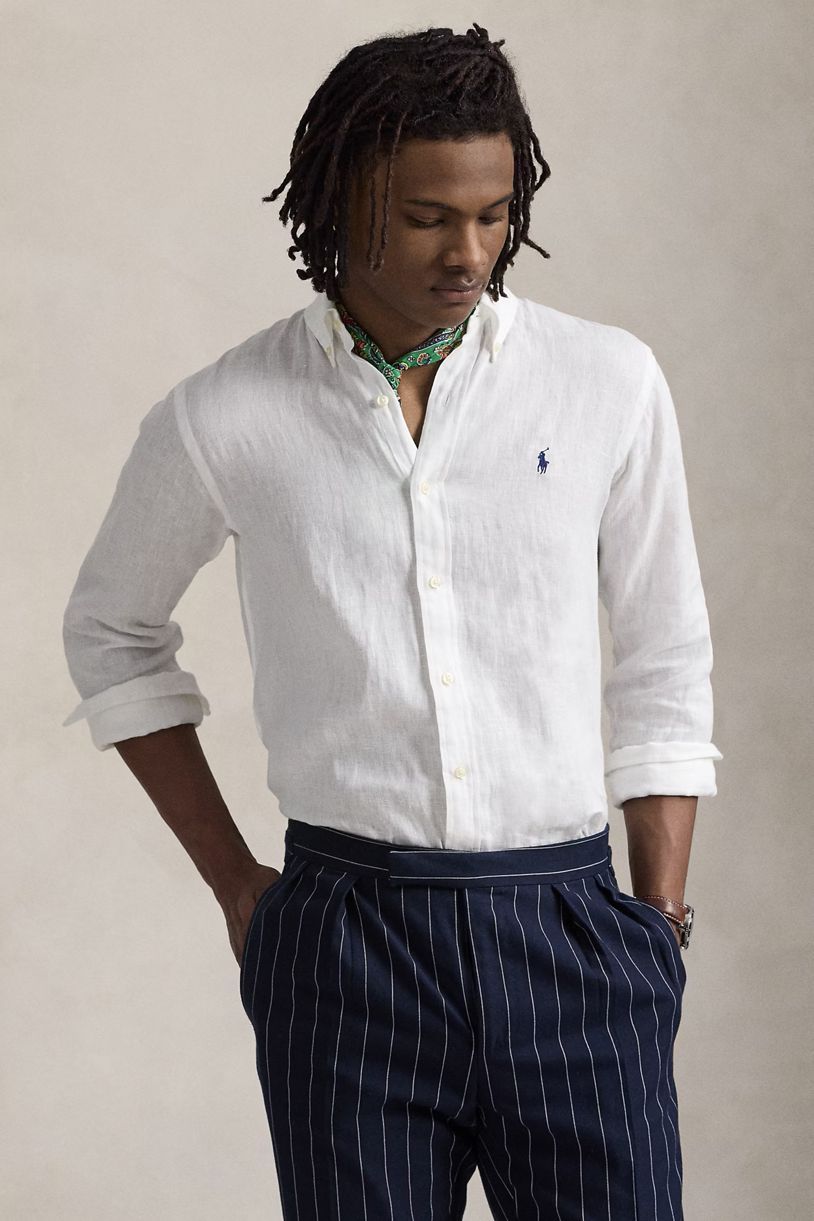 Heren overhemd lm casual wit