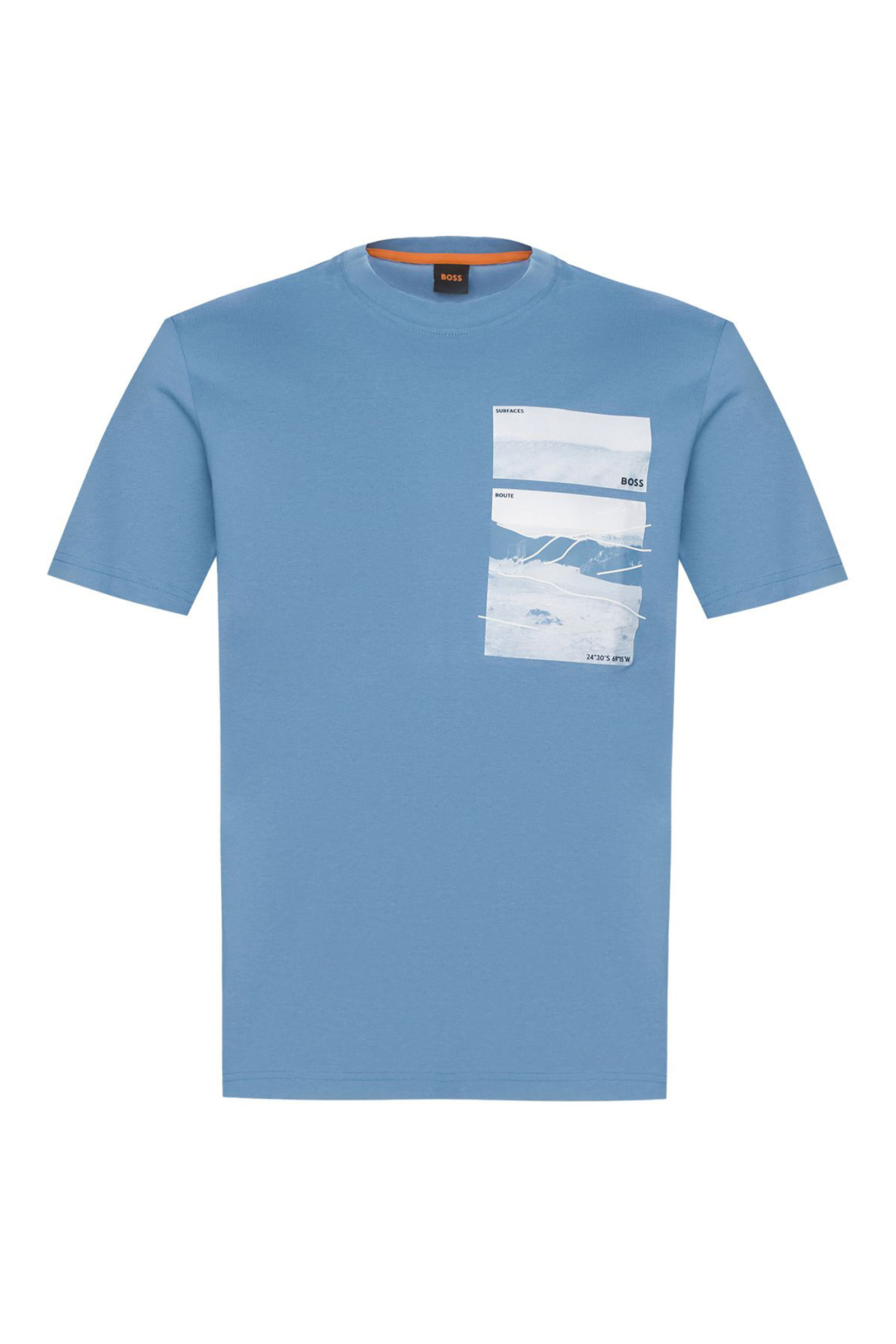 Heren t-shirt kortemouw blauw